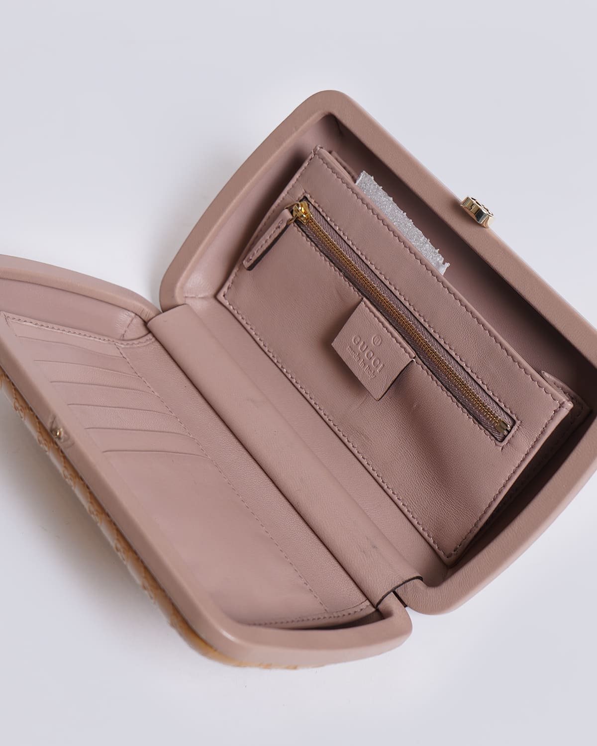 Gucci Monogram Leather Clutch