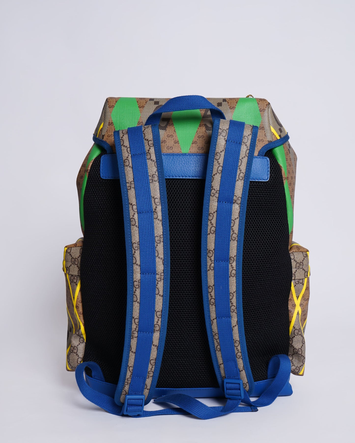 Gucci Lou Leather Canvas Shoulder Bag