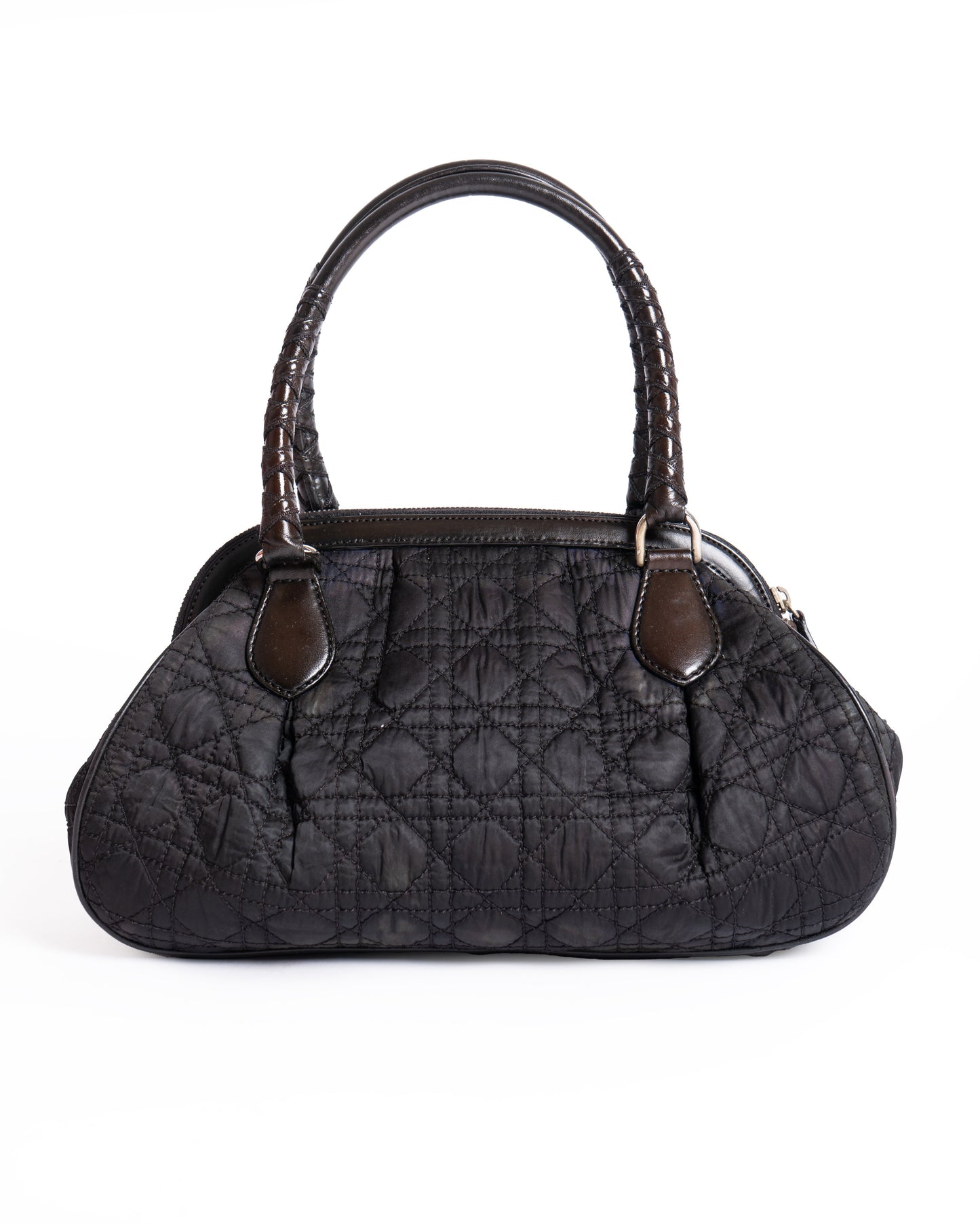 Christian Dior Satin Cannage Charming Doctors Bag Black