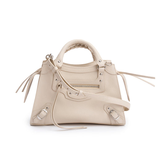 Balenciaga 2022 Beige Calfskin Leather Neo Classic XS City Bag