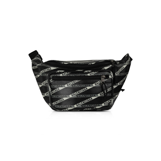 Balenciaga Allover Logo Explorer Belt Bag