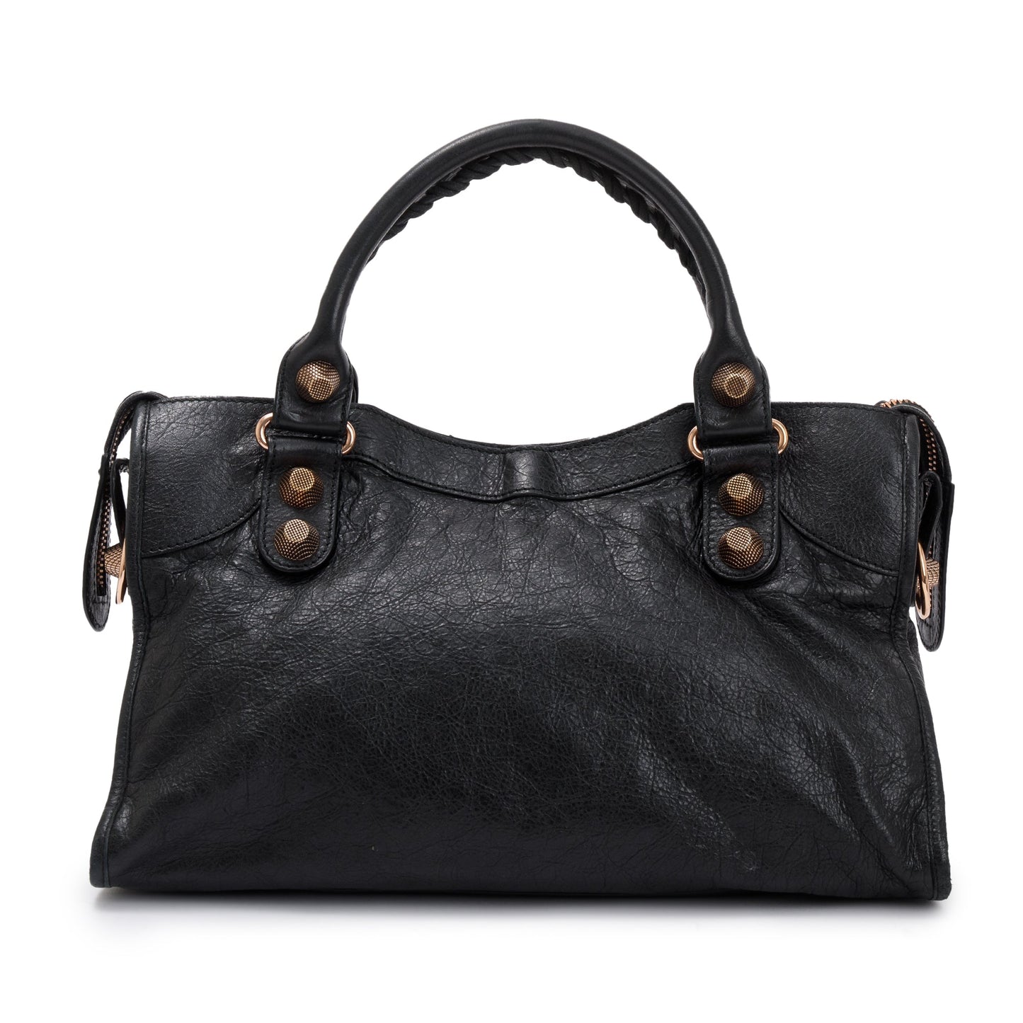 Balenciaga Black Distressed Arena Leather Giant 21 City Bag