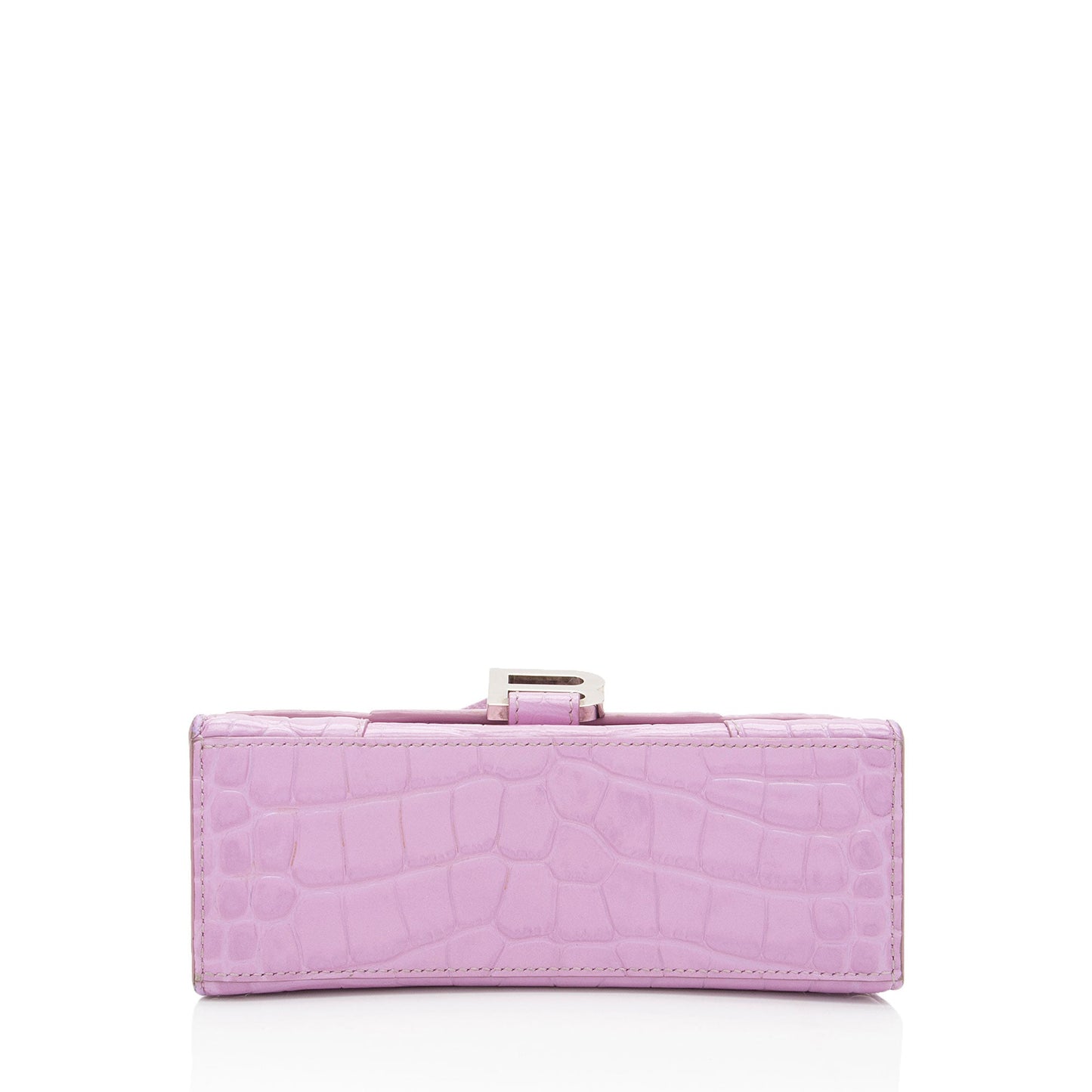 Luxury Balenciaga Trending 2026 Shiny Croc Embossed Calfskin Hourglass XS Satchel (SHF-A4kg9c)
