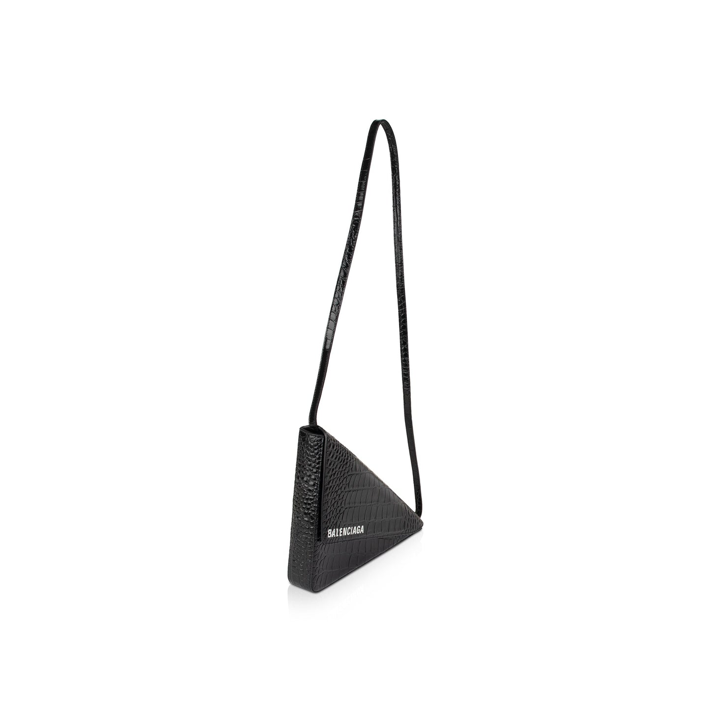Balenciaga Croc-Embossed Triangle Bag