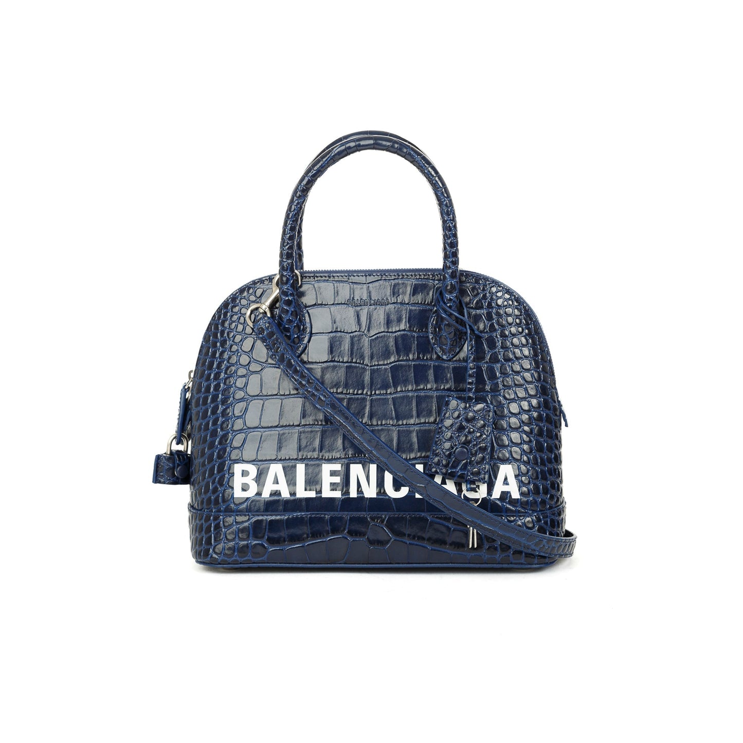 Balenciaga Croc Embossed Ville S Top Handle Bag