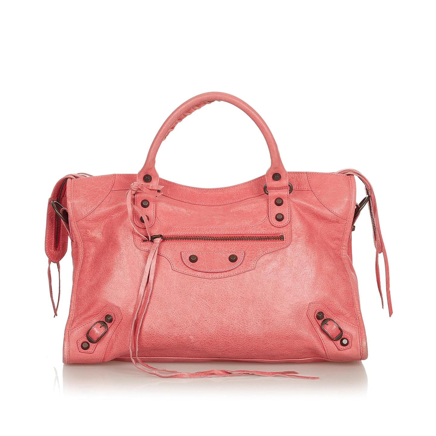 Luxury Balenciaga Trending 2026 Motocross Classic Town Leather Satchel (SHG-26481)