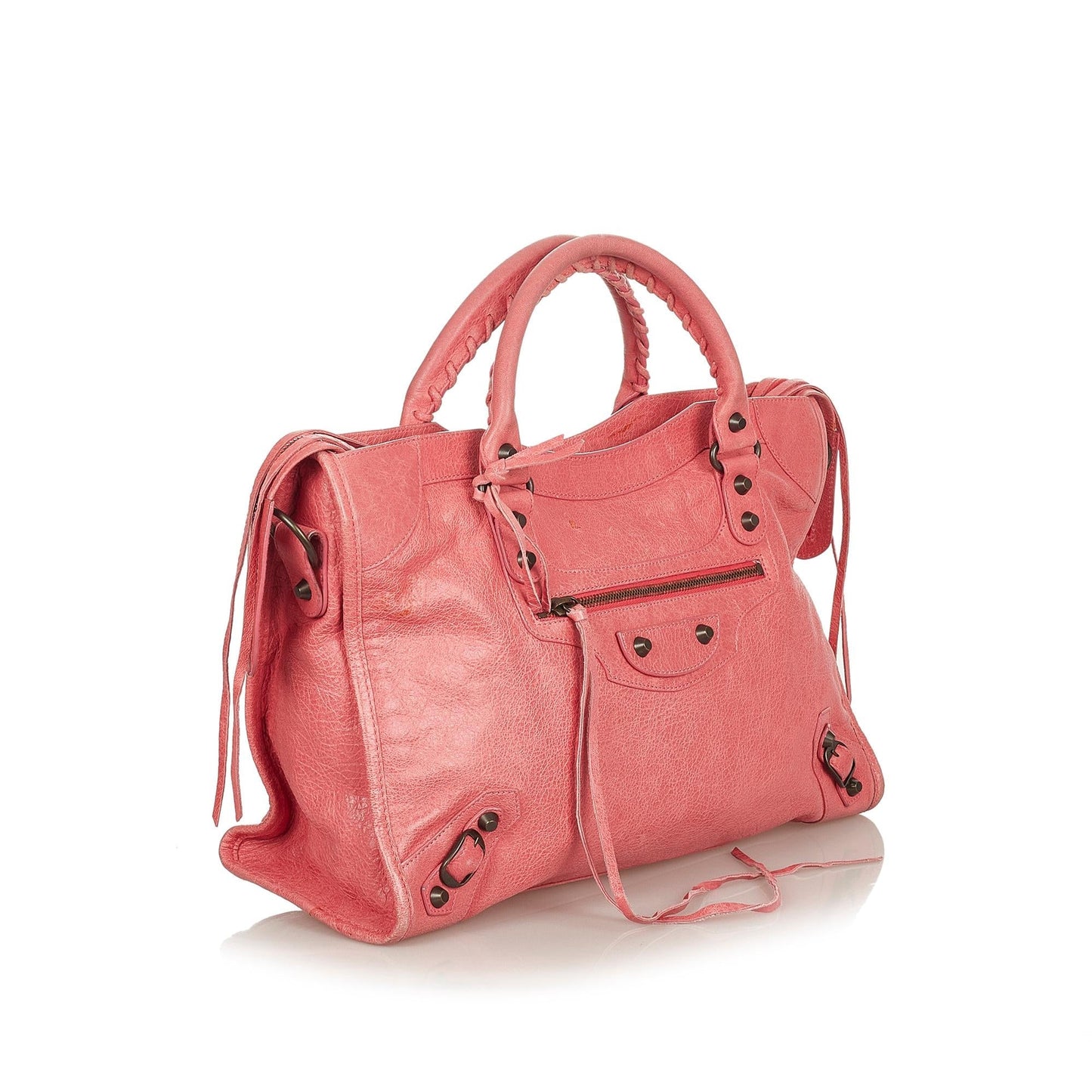 Luxury Balenciaga Trending 2026 Motocross Classic Town Leather Satchel (SHG-26481)