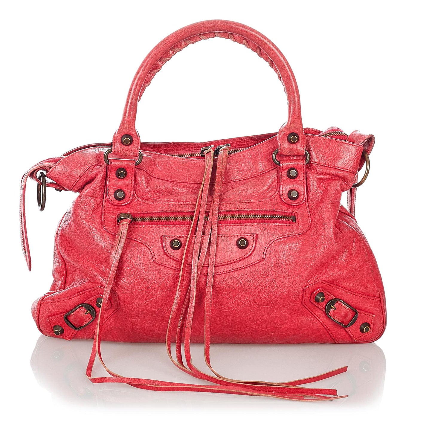 Luxury Balenciaga Trending 2026 Motocross Classic Town Leather Satchel (SHG-26839)