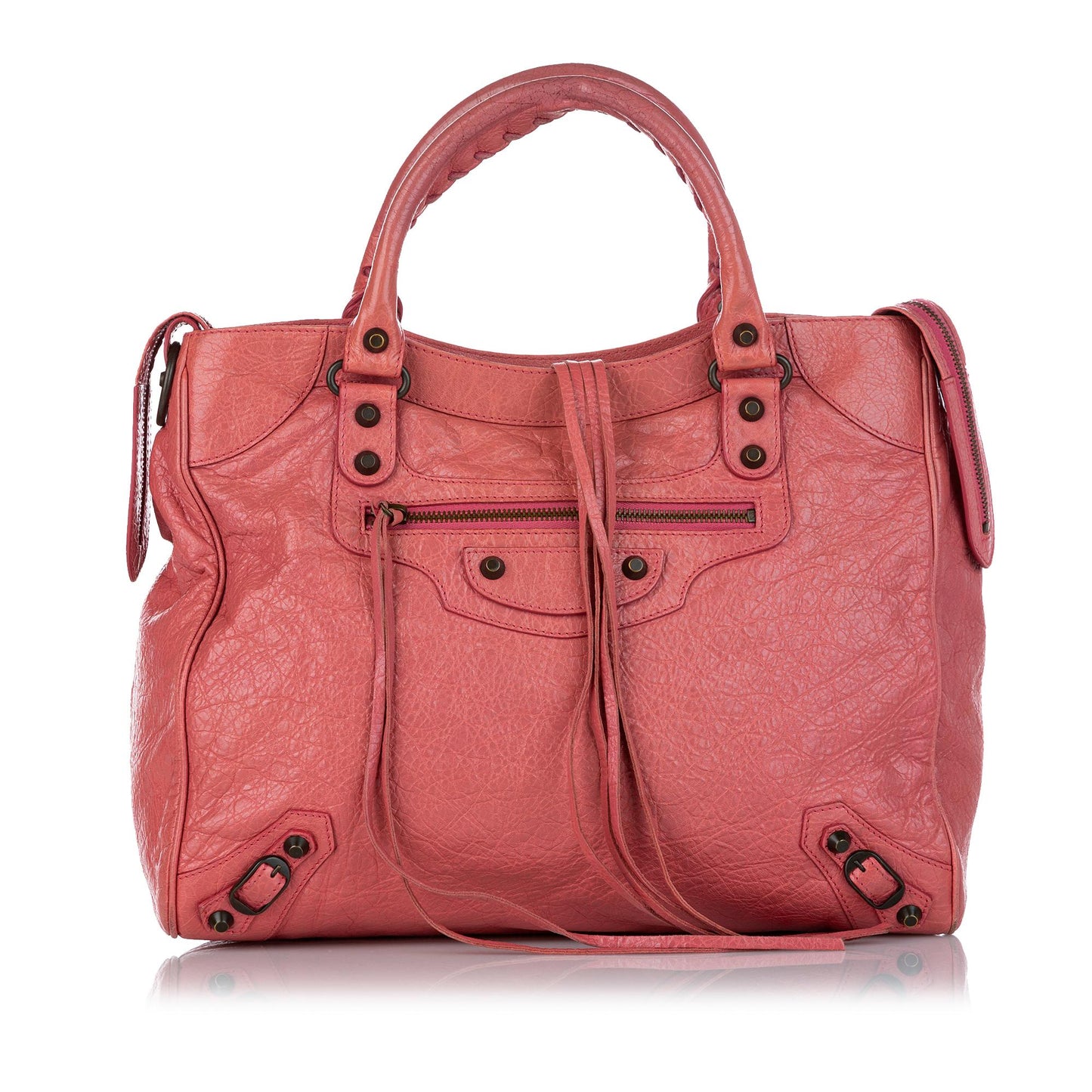 Luxury Balenciaga Trending 2026 Motocross Classic Velo Lambskin Leather Satchel (SHG-26682)