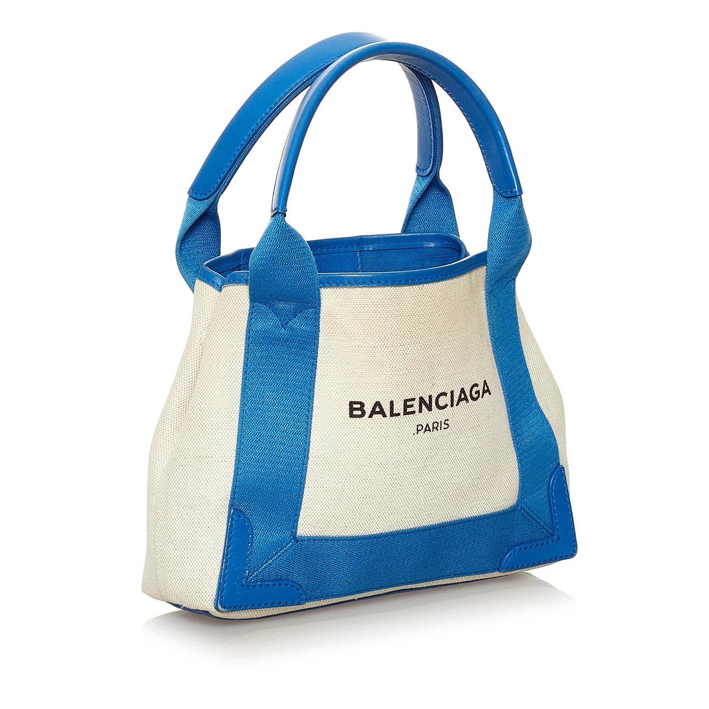 Luxury Balenciaga Trending 2026 Navy Cabas XS Canvas Satchel (SHG-33098)