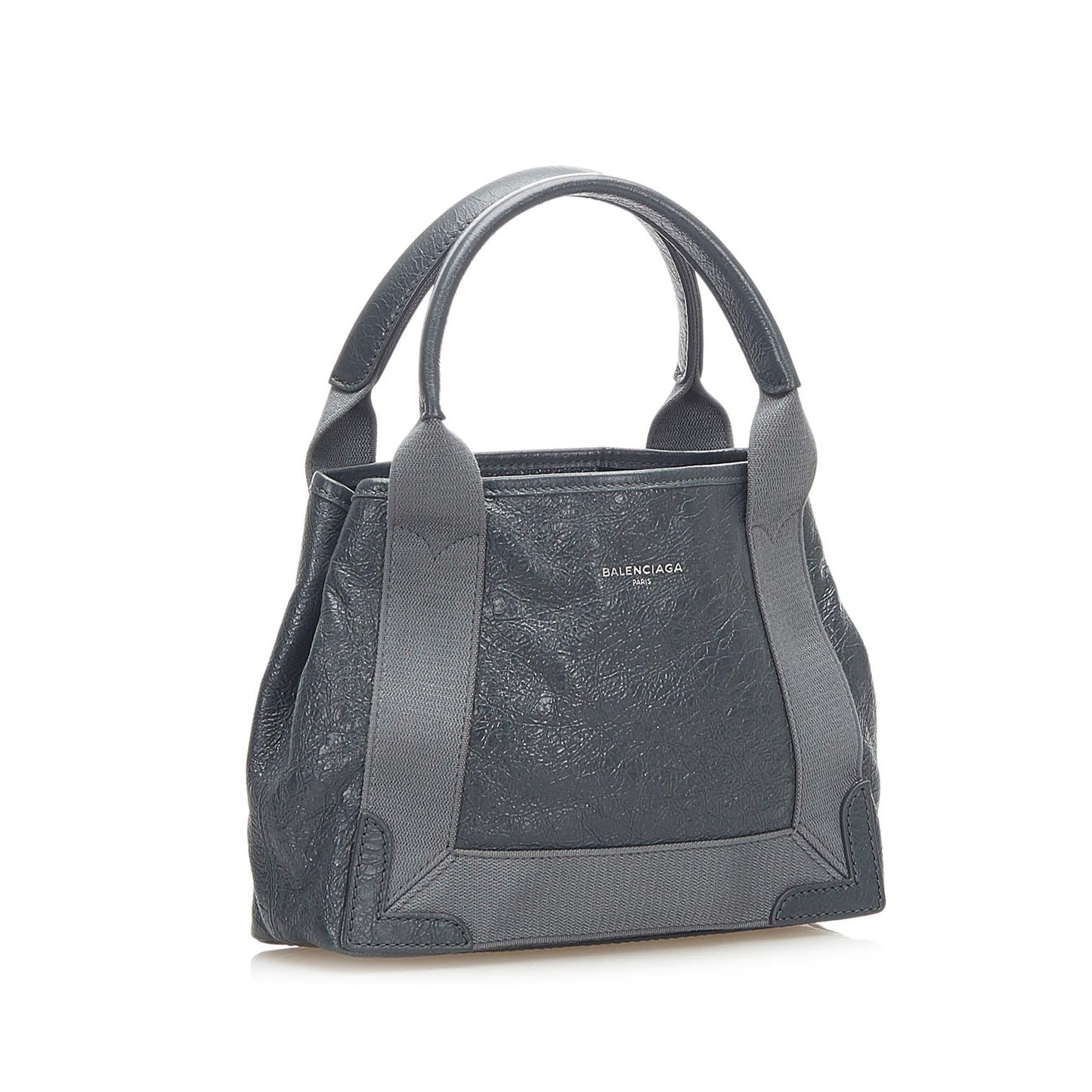 Luxury Balenciaga Trending 2026 Navy Cabas XS Leather Satchel (SHG-24885)