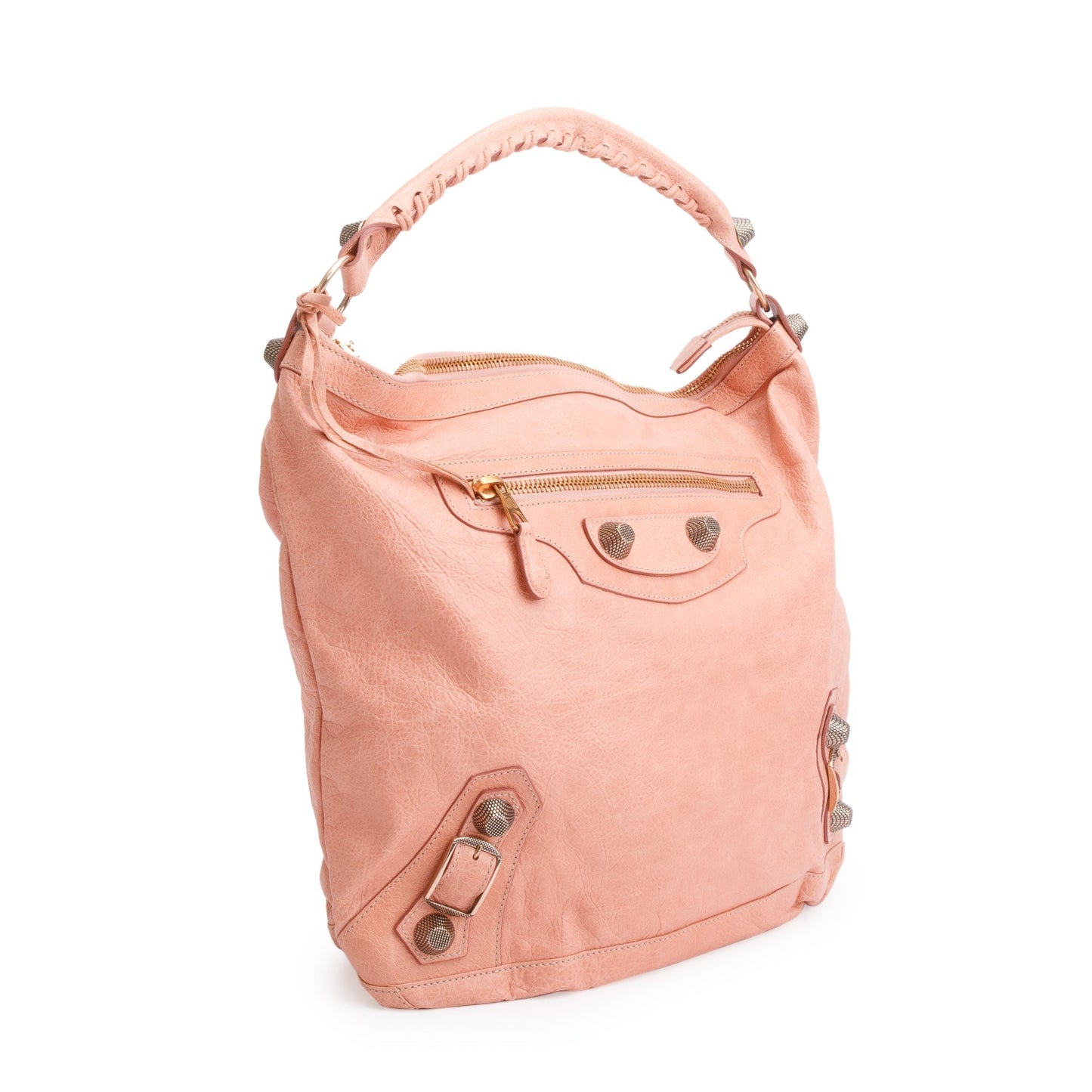 Balenciaga Peach Agneau Leather Classic Day Hobo Bag
