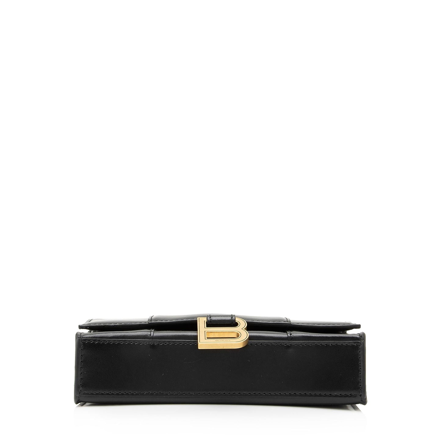 Luxury Balenciaga Trending 2026 Shiny Calfskin Hourglass Wallet on Chain Bag (SHF-23824)