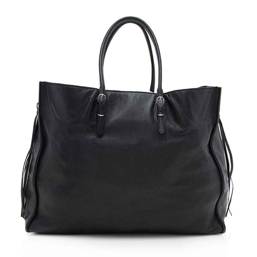 Luxury Balenciaga Trending 2026 Veau Leather Papier A4 Zip Around Tote (SHF-12250)