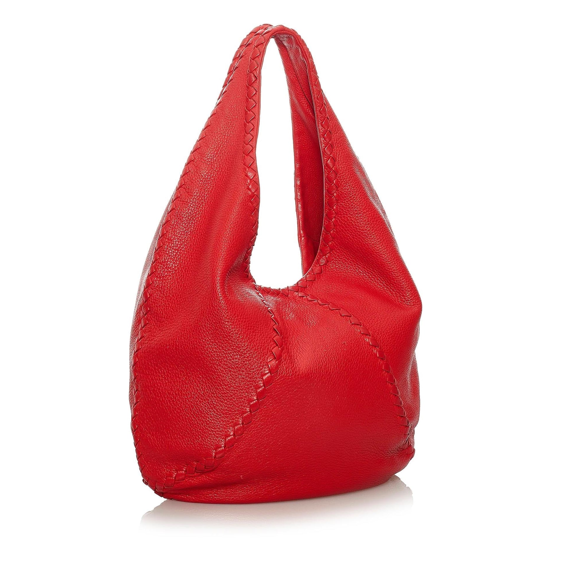 Luxury Bottega Veneta Baseball Leather Hobo Bag (SHG-29005)