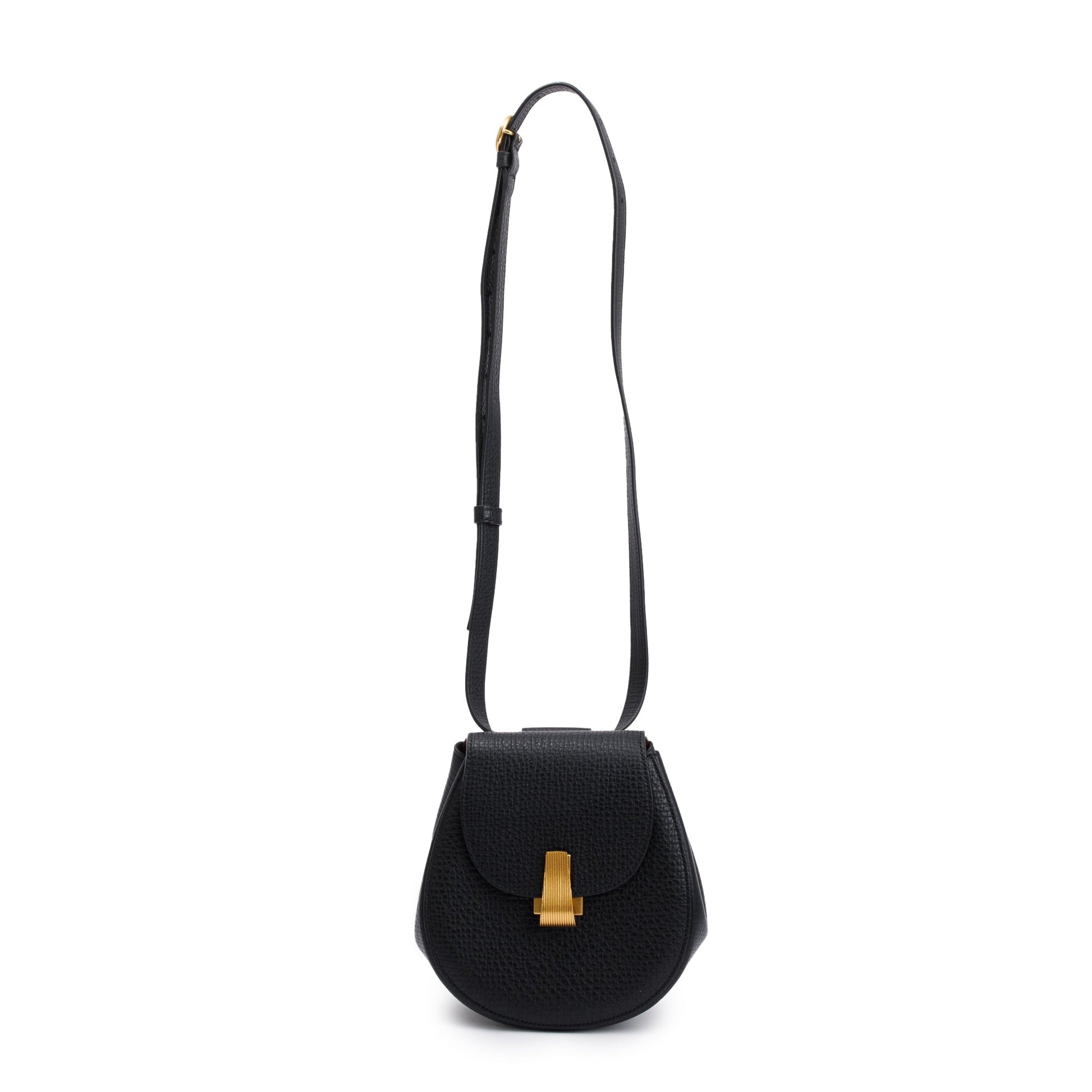 Bottega Veneta Black Leather Palmellato Crossbody Belt Bag