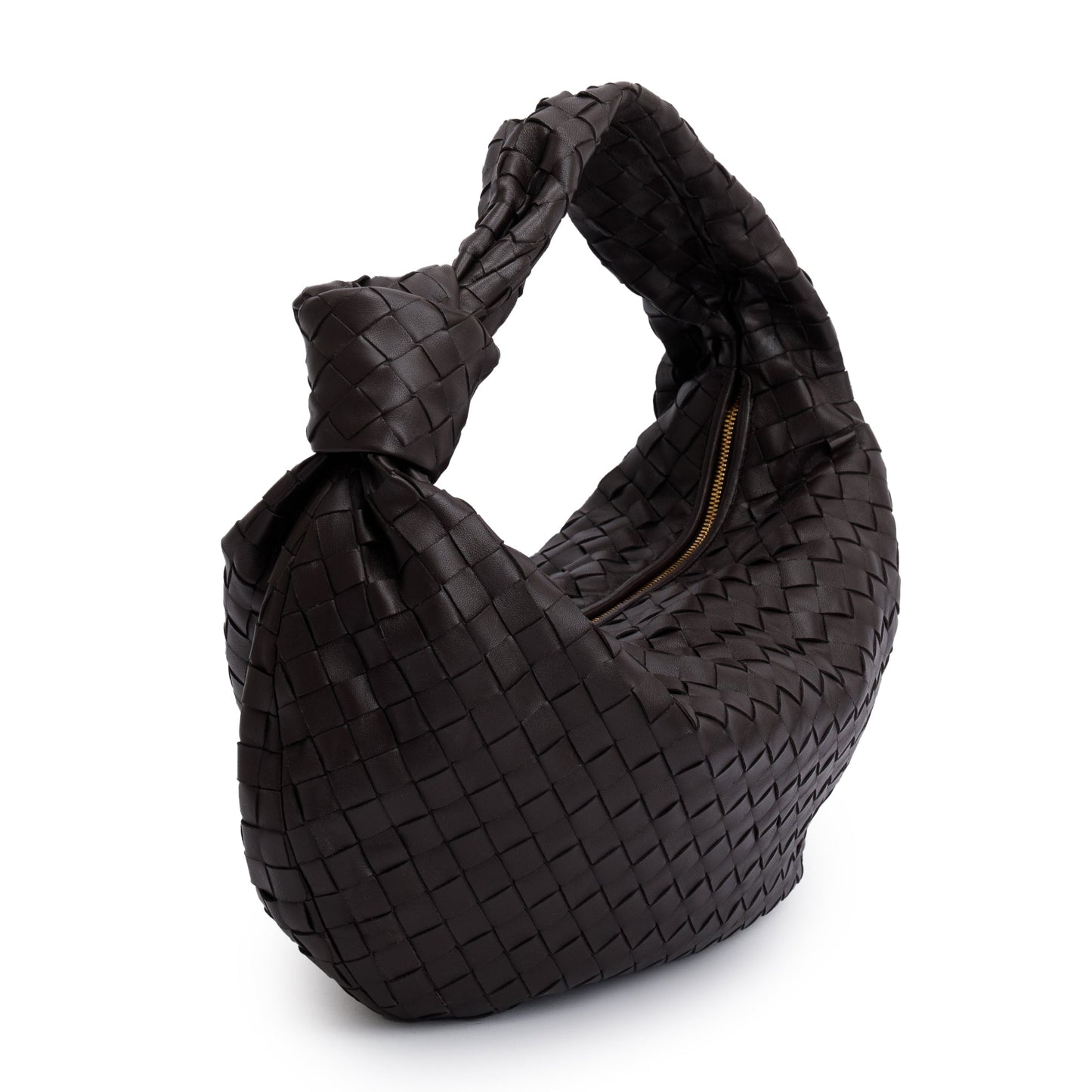 Bottega Veneta Brown Intrecciato Leather Large Jodie Bag