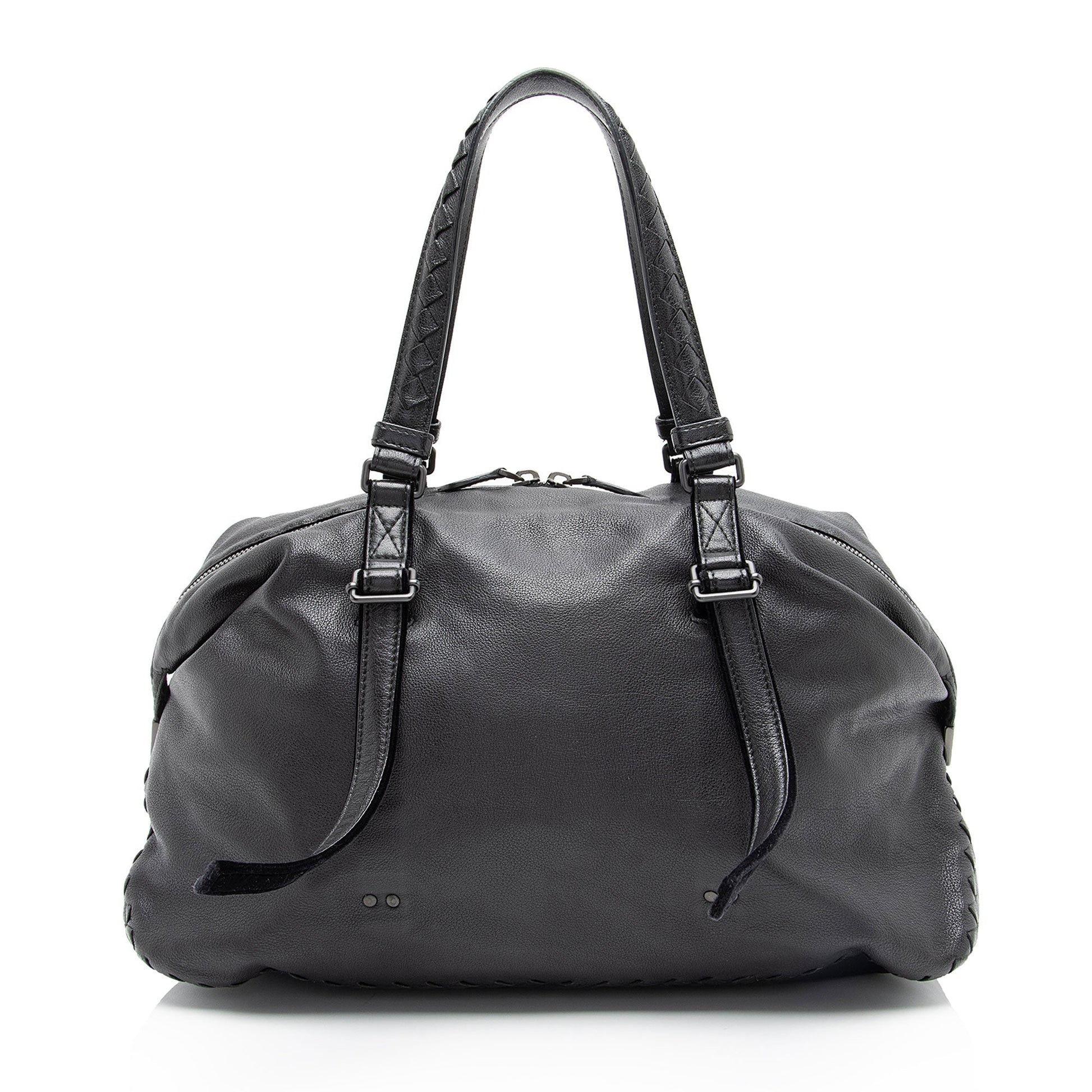Luxury Bottega Veneta Buffalo Leather Satchel (SHF-W1iSWN)