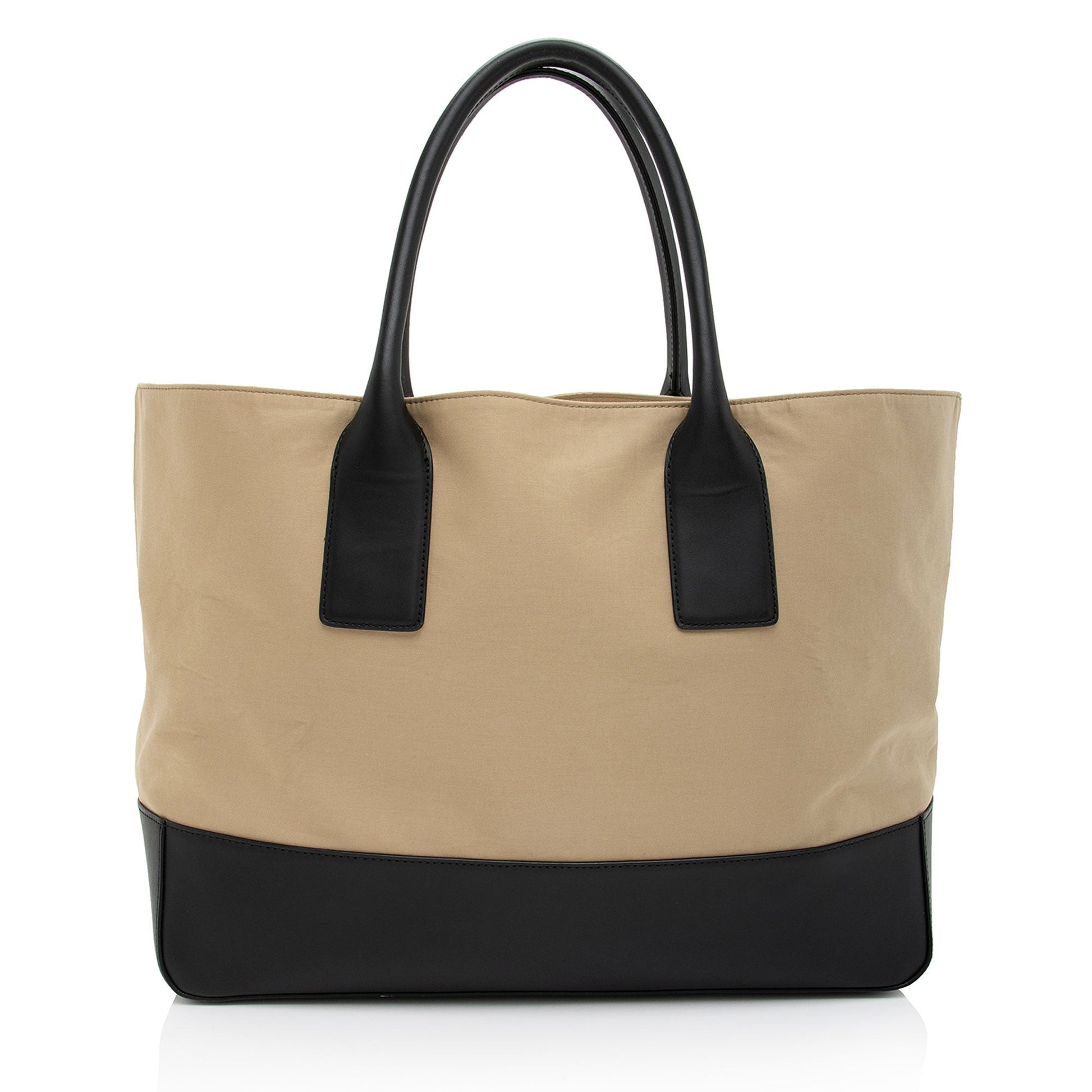 Luxury Bottega Veneta Canvas Calfskin Two Tone Tote (SHF-HlaCzX)
