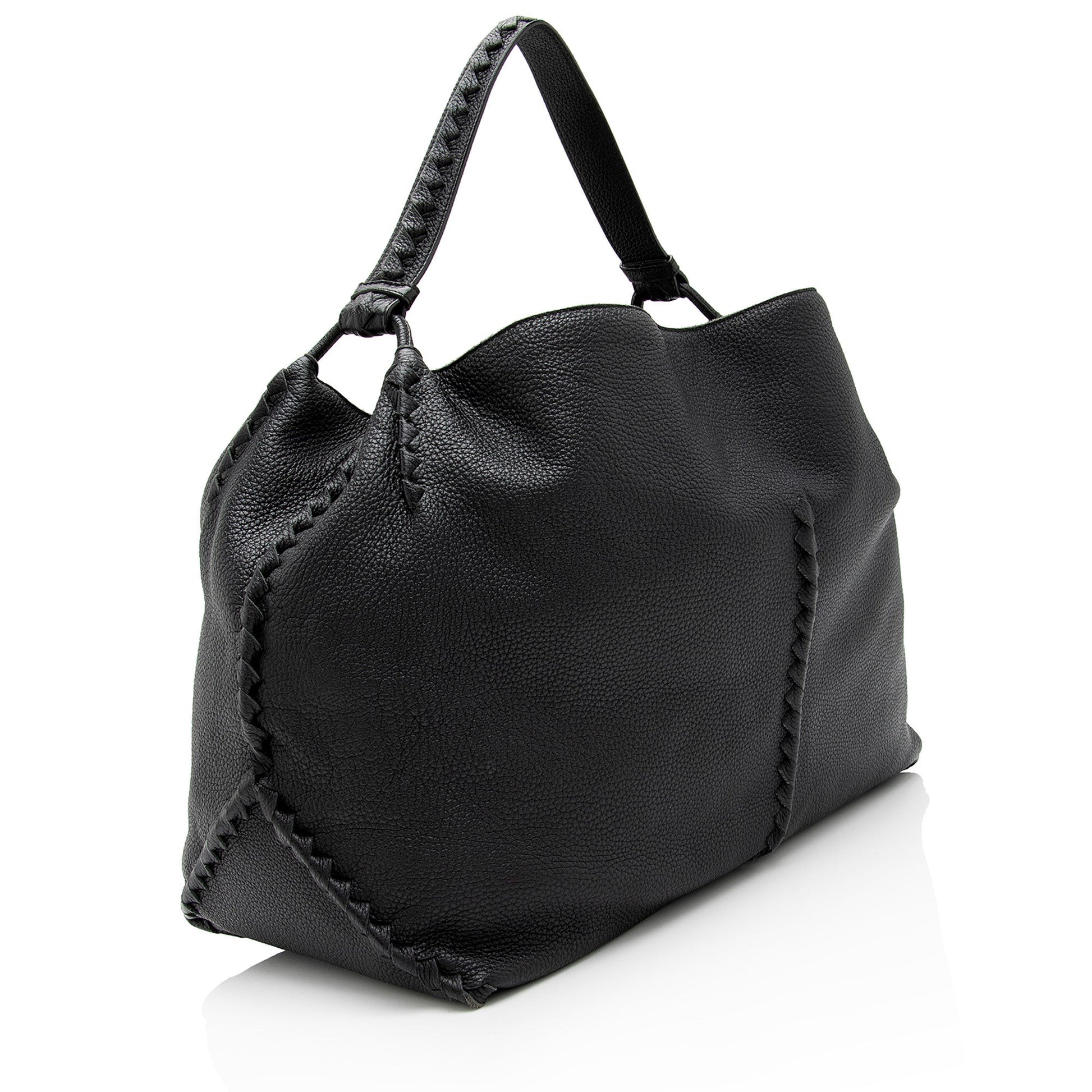 Luxury Bottega Veneta Cervo Leather Intrecciato Large Hobo (SHF-8mhiS8)