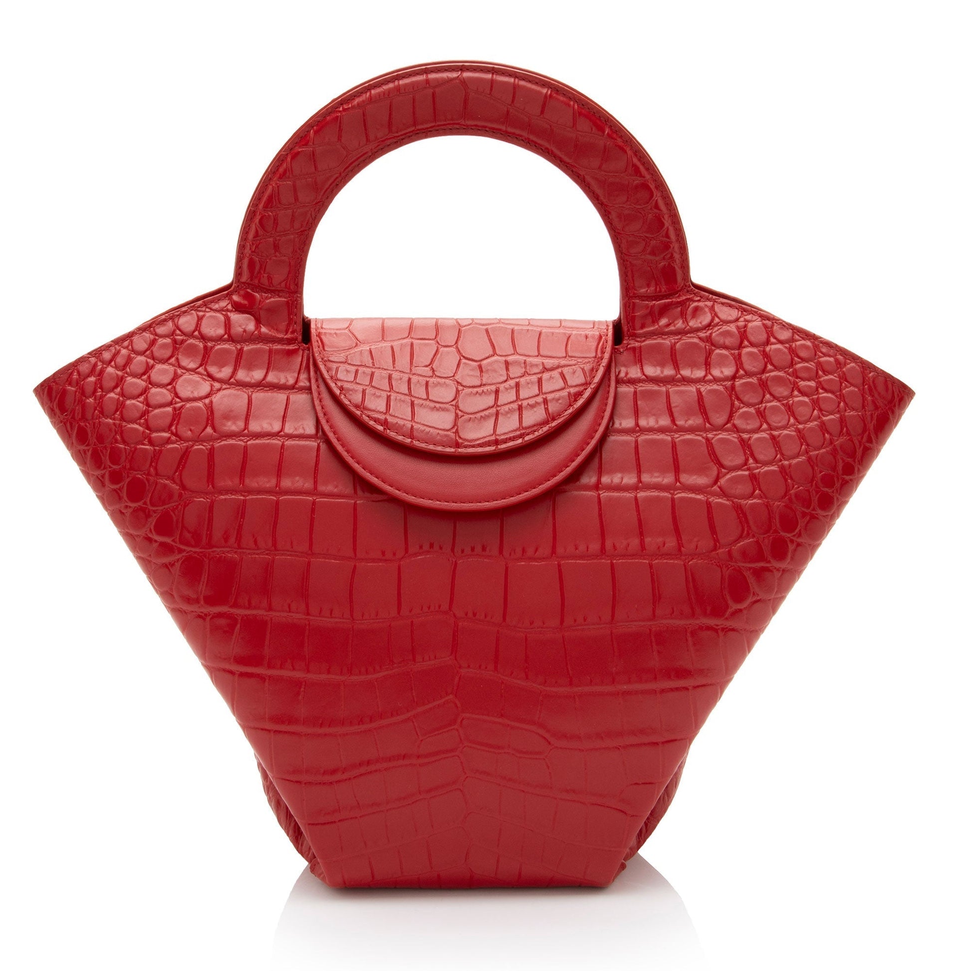 Luxury Bottega Veneta Croc Embossed Doll Tote (SHF-CxLKHC)