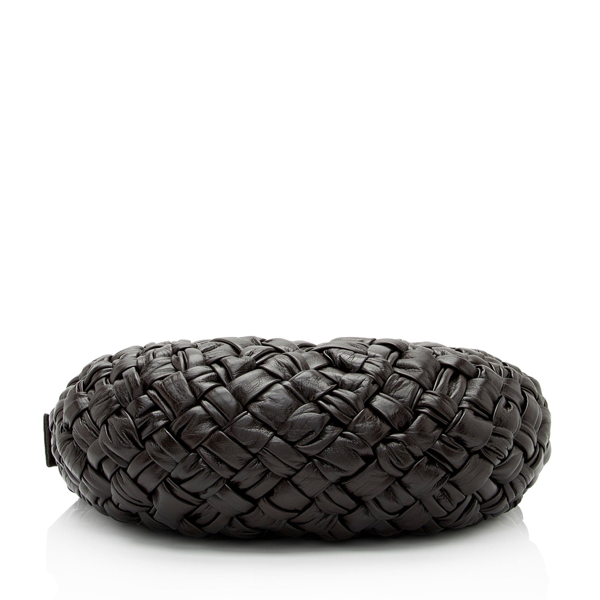 Luxury Bottega Veneta Foulard Intrecciato Banana Hobo (SHF-Uae3dd)
