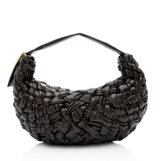 Luxury Bottega Veneta Foulard Intrecciato Banana Hobo (SHF-Uae3dd)
