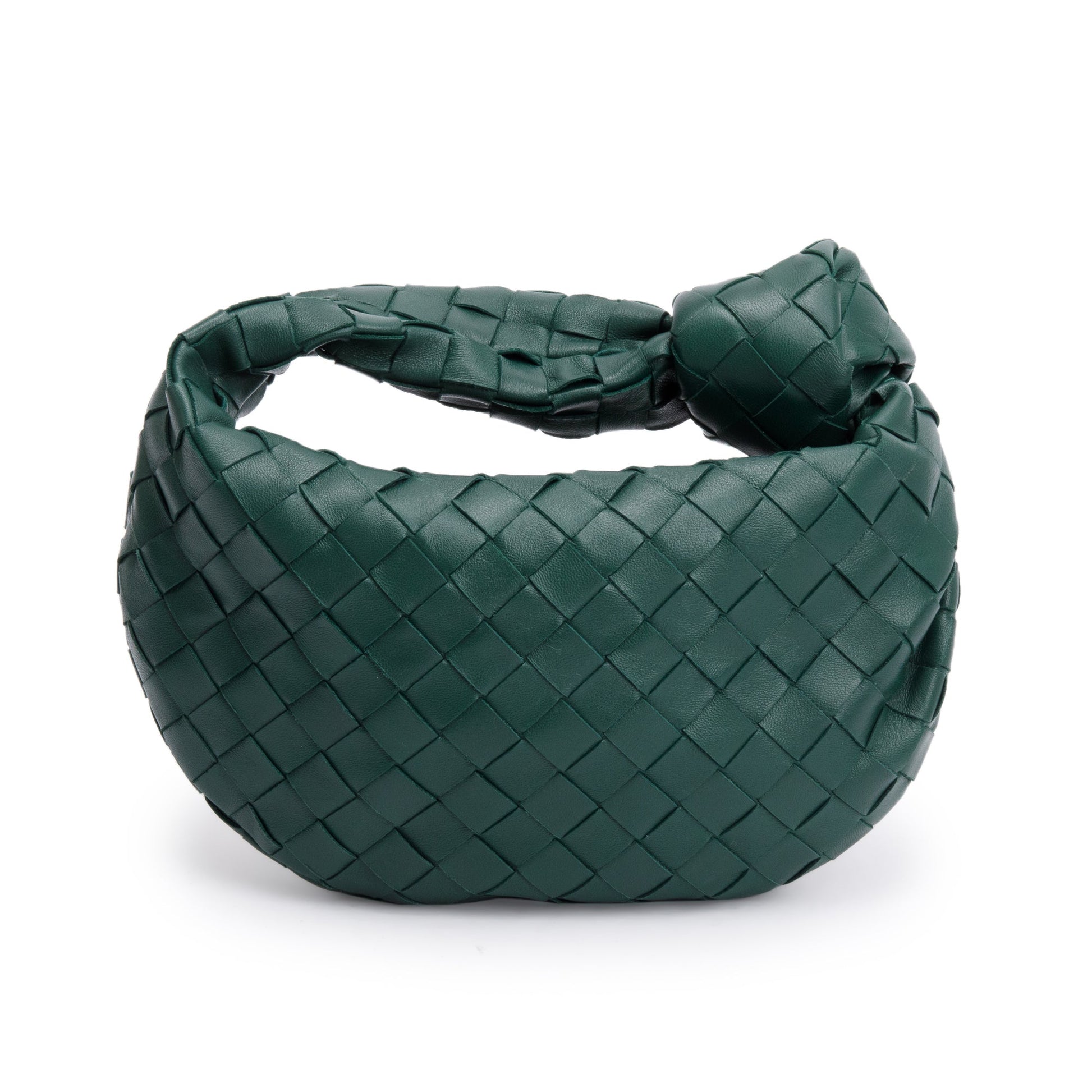 Bottega Veneta Green Intrecciato Leather Mini Jodie Bag