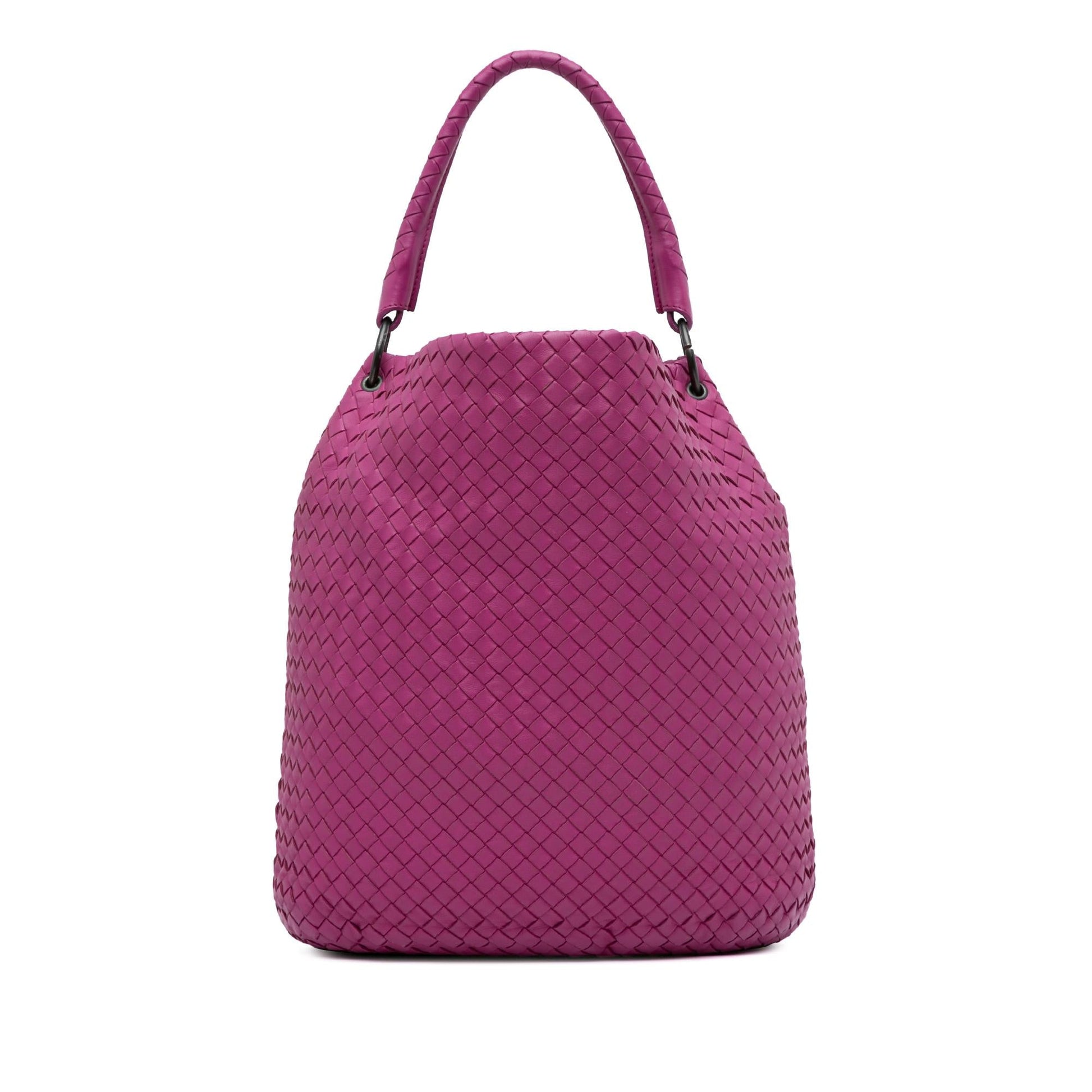 Luxury Bottega Veneta Intrecciato Bucket Bag (SHG-xSmsSm)