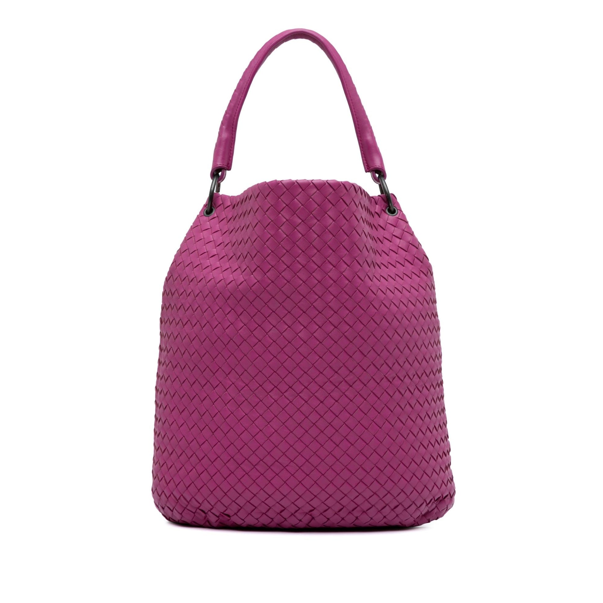 Luxury Bottega Veneta Intrecciato Bucket Bag (SHG-xSmsSm)