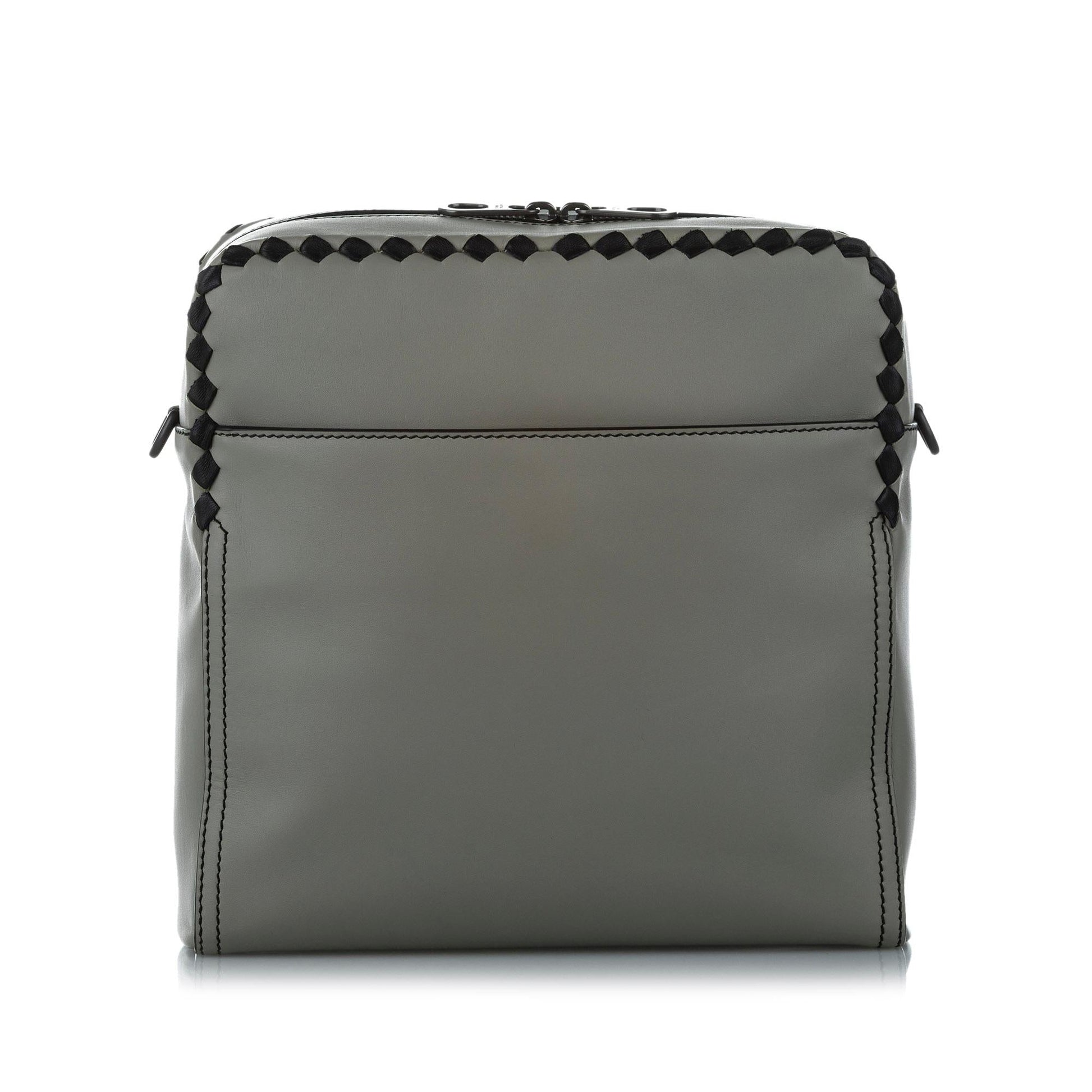 Luxury Bottega Veneta Intrecciato Checker Pilot Leather Crossbody Bag (SHG-24609)