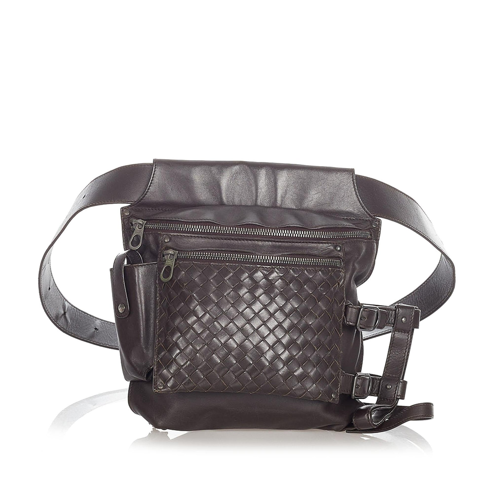 Luxury Bottega Veneta Intrecciato Leather Belt Bag (SHG-68DlXO)