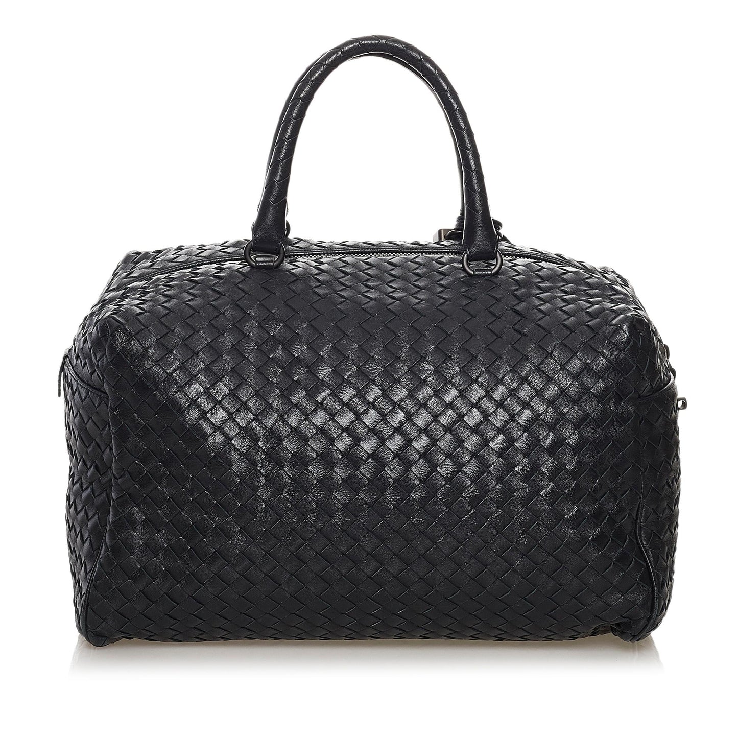 Luxury Bottega Veneta Intrecciato Leather Boston Bag (SHG-32408)