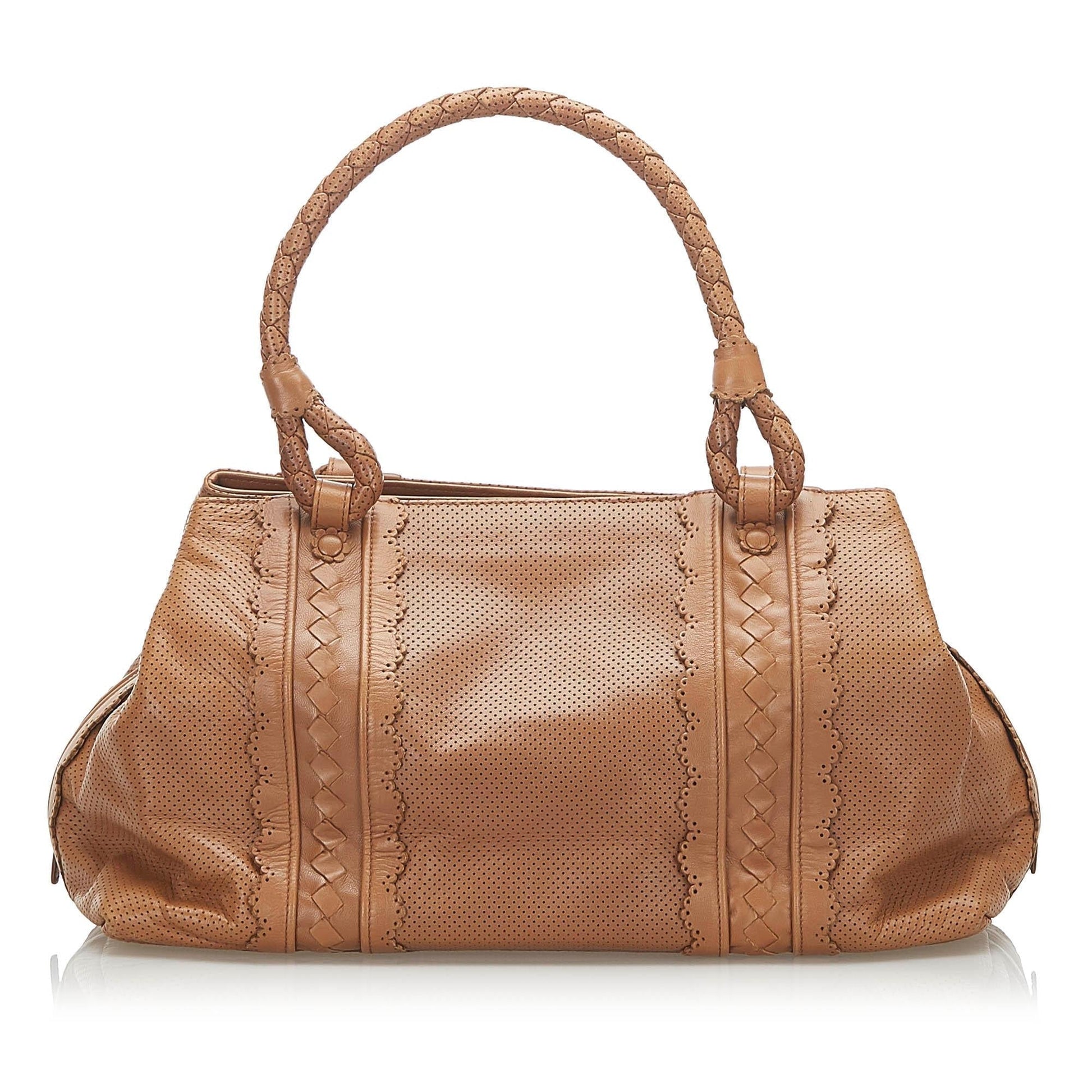 Luxury Bottega Veneta Intrecciato Leather Handbag (SHG-18825)