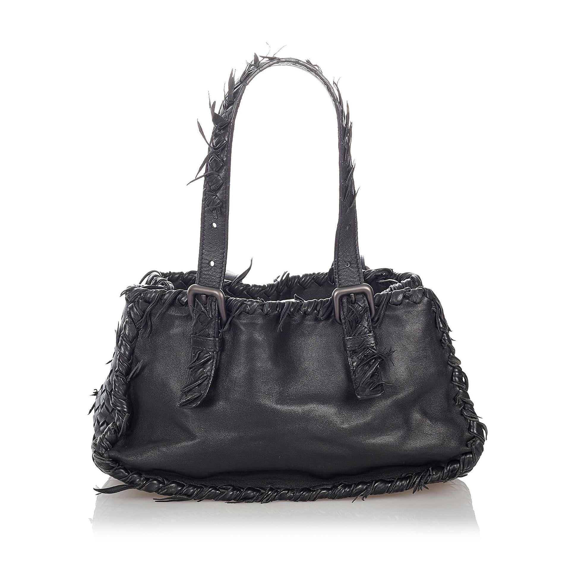 Luxury Bottega Veneta Intrecciato Leather Handbag (SHG-27217)