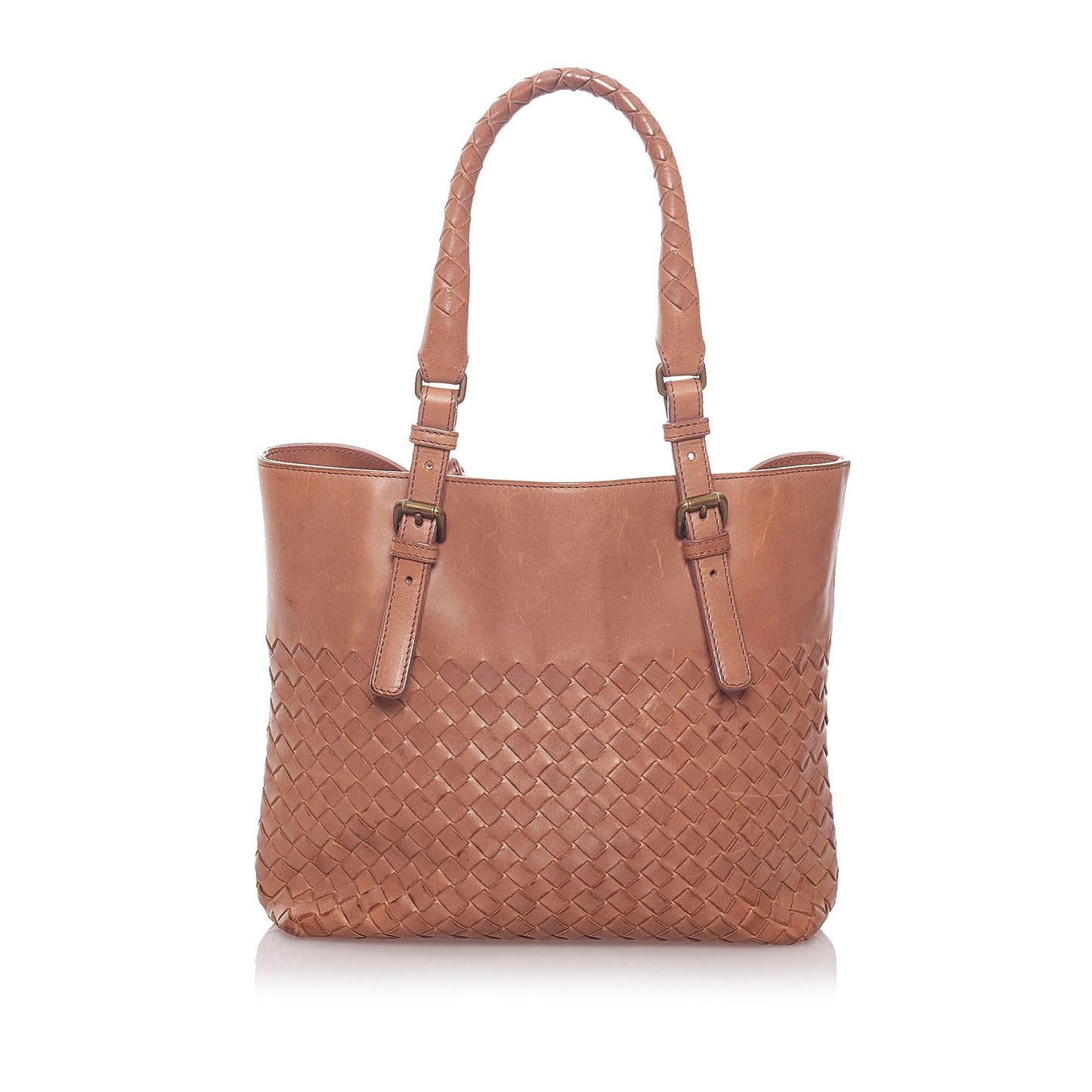 Luxury Bottega Veneta Intrecciato Leather Handbag (SHG-29162)