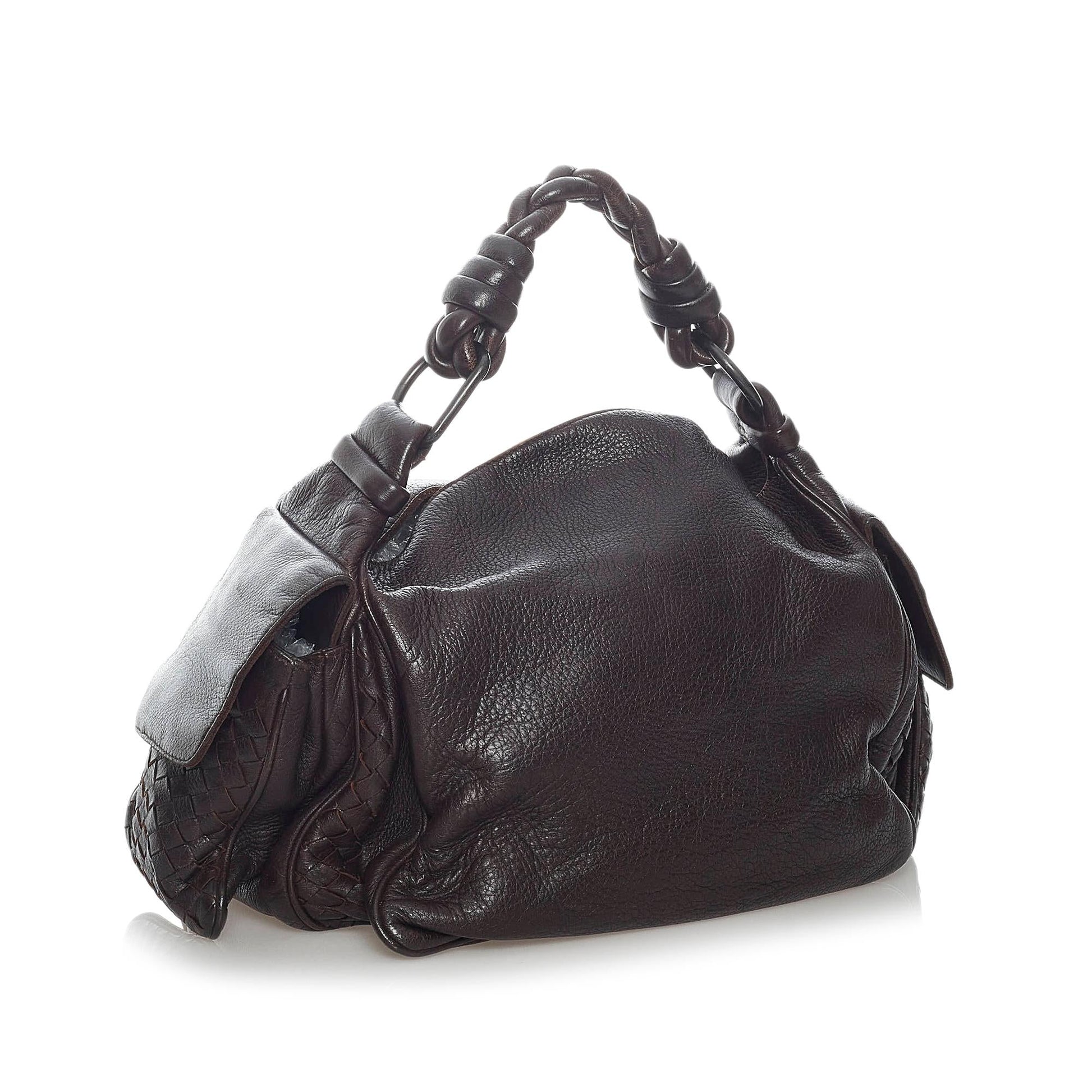 Luxury Bottega Veneta Intrecciato Leather Handbag (SHG-30753)