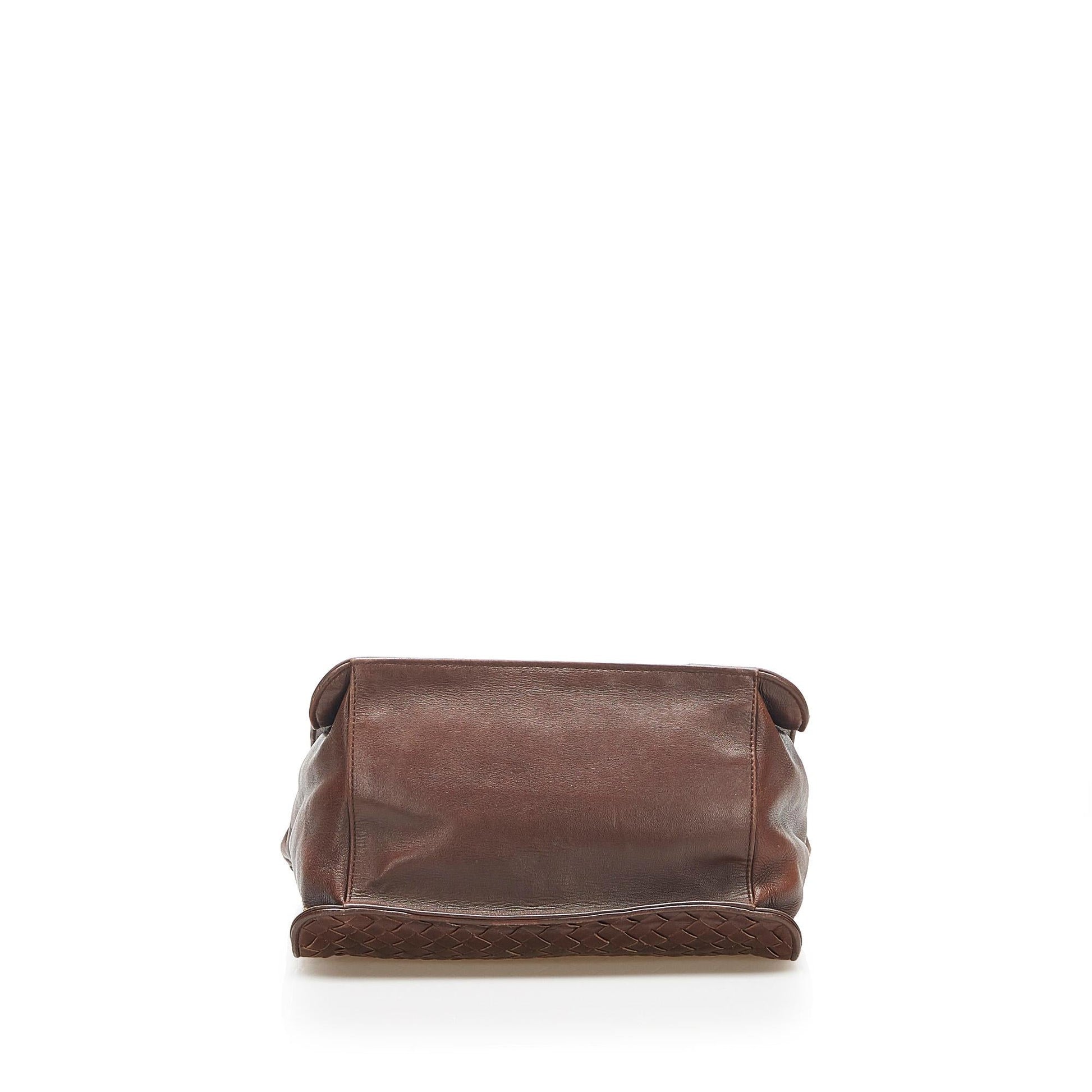 Luxury Bottega Veneta Intrecciato Leather Shoulder Bag (SHG-16999)