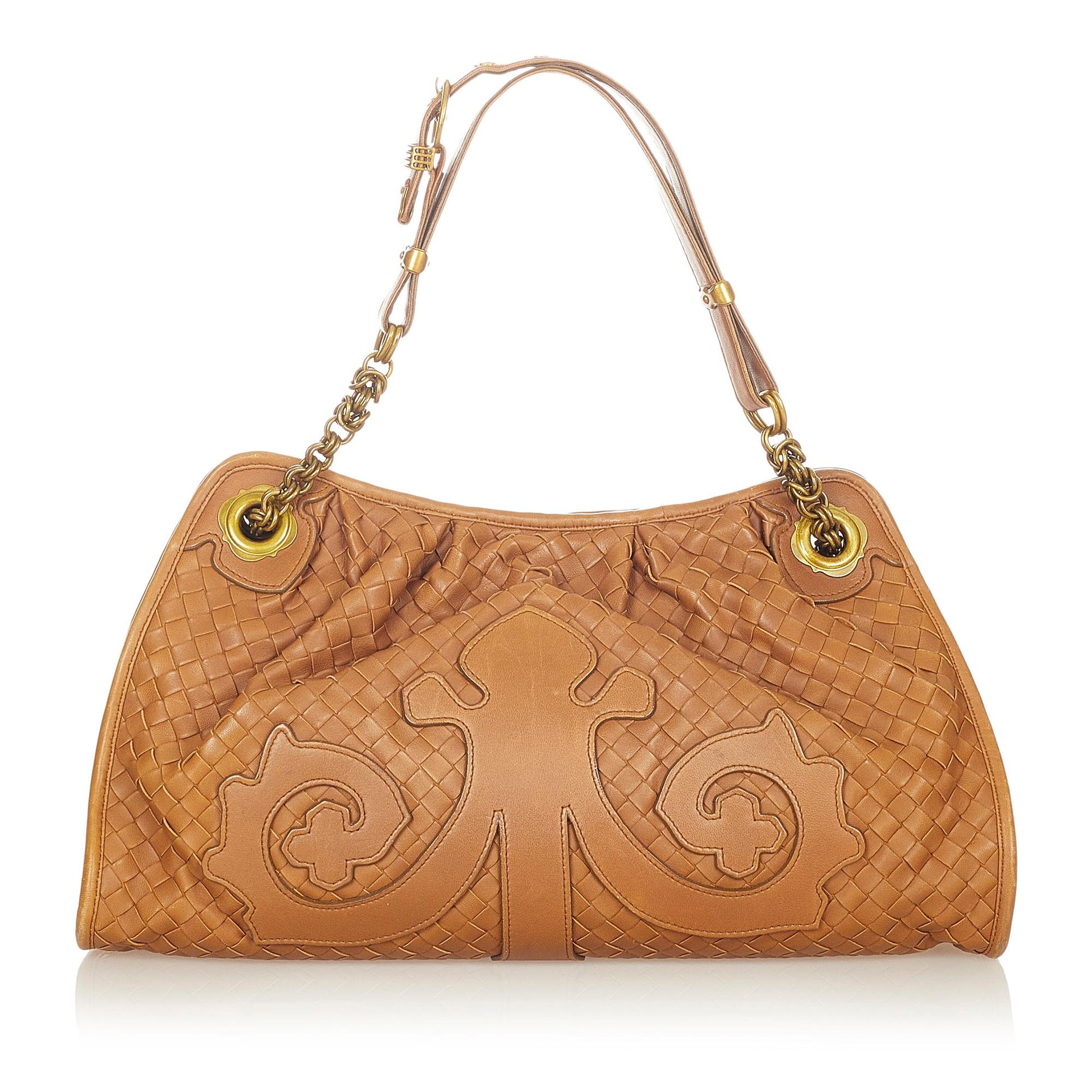 Luxury Bottega Veneta Intrecciato Leather Shoulder Bag (SHG-25728)