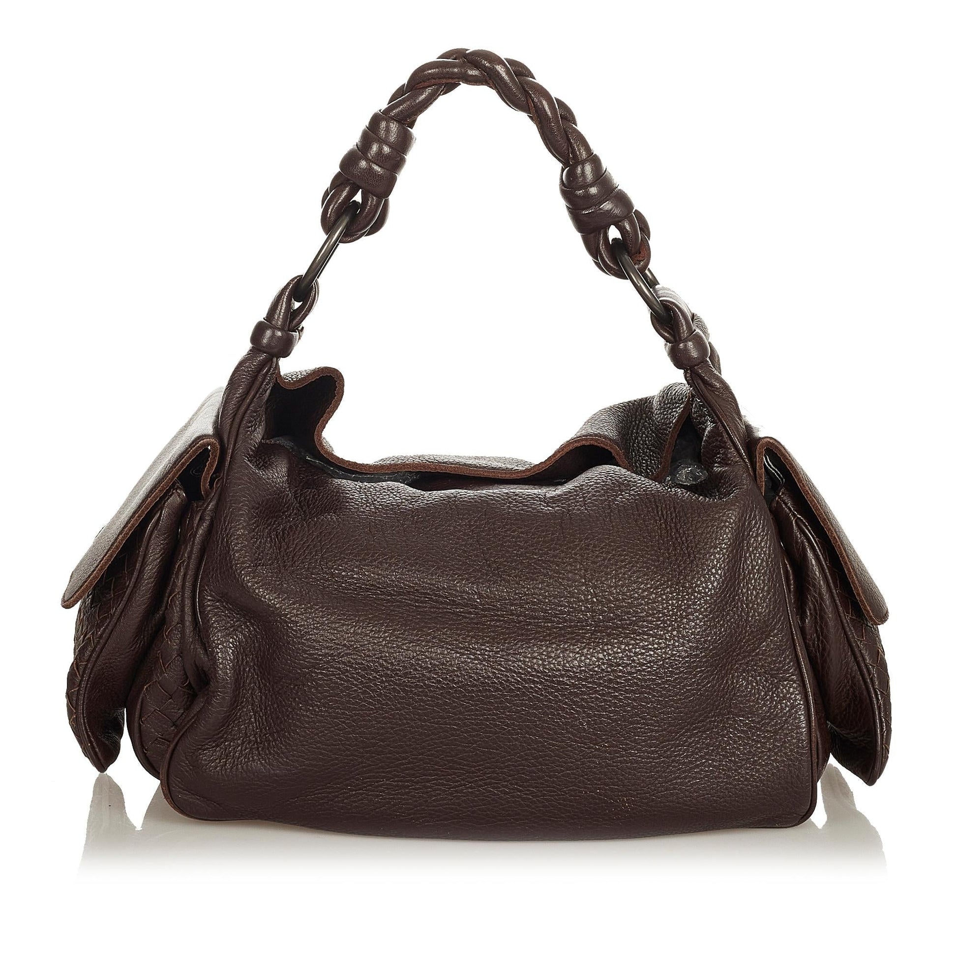 Luxury Bottega Veneta Intrecciato Leather Shoulder Bag (SHG-25775)