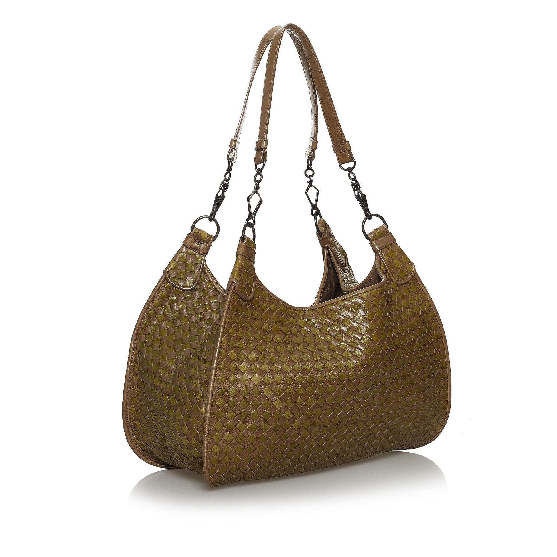 Luxury Bottega Veneta Intrecciato Leather Shoulder Bag (SHG-29926)