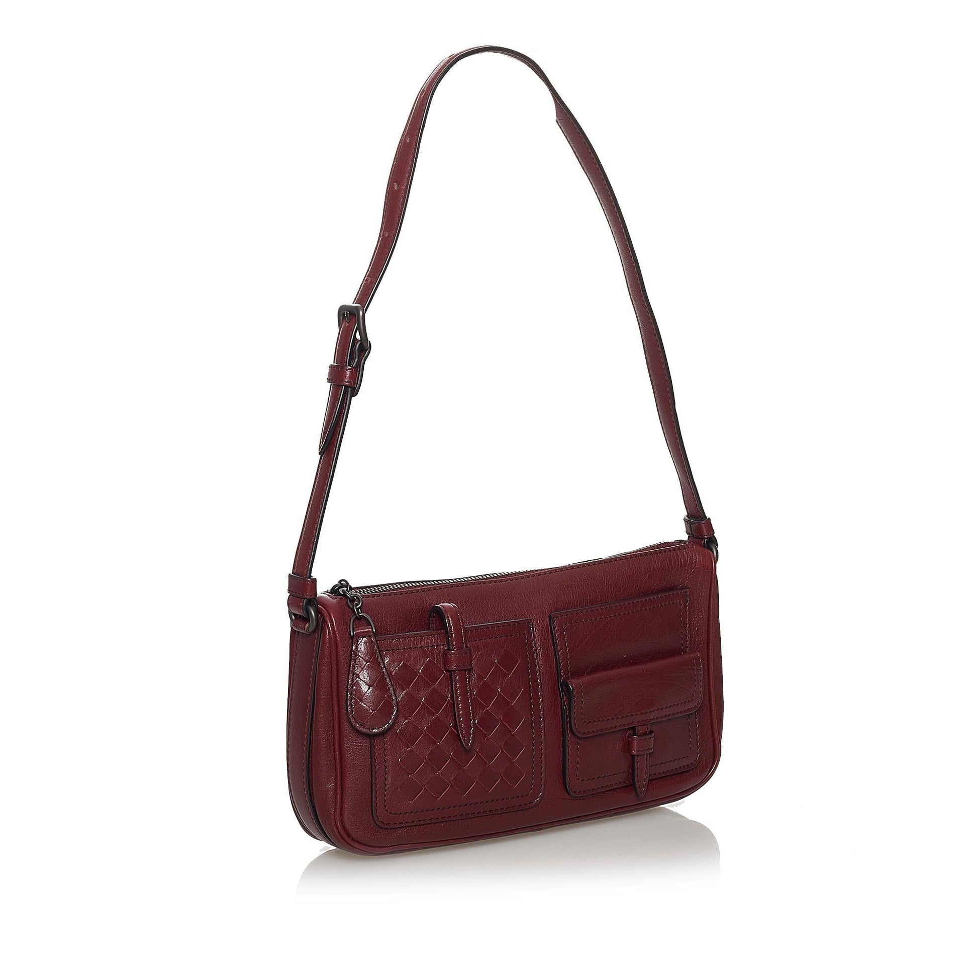 Luxury Bottega Veneta Intrecciato Leather Shoulder Bag (SHG-30920)