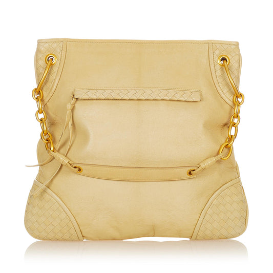 Luxury Bottega Veneta Intrecciato Leather Shoulder Bag (SHG-35004)