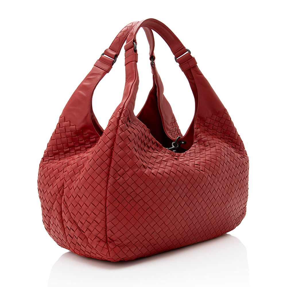 Luxury Bottega Veneta Intrecciato Nappa Campana Medium Shoulder Bag - FINAL SALE (SHF-19645)