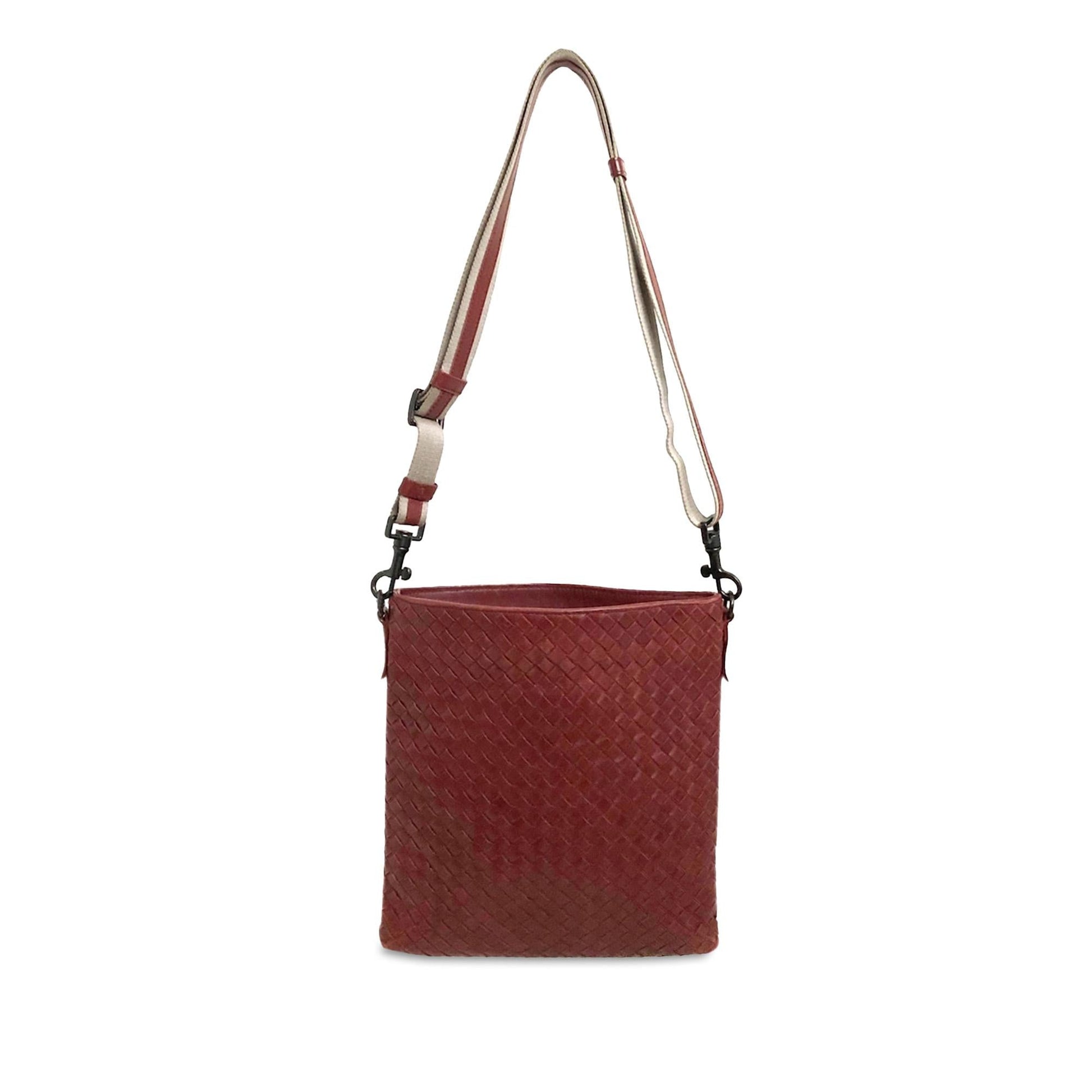 Luxury Bottega Veneta Intrecciato Nappa Flat Messenger Bag (SHG-EKQcMx)