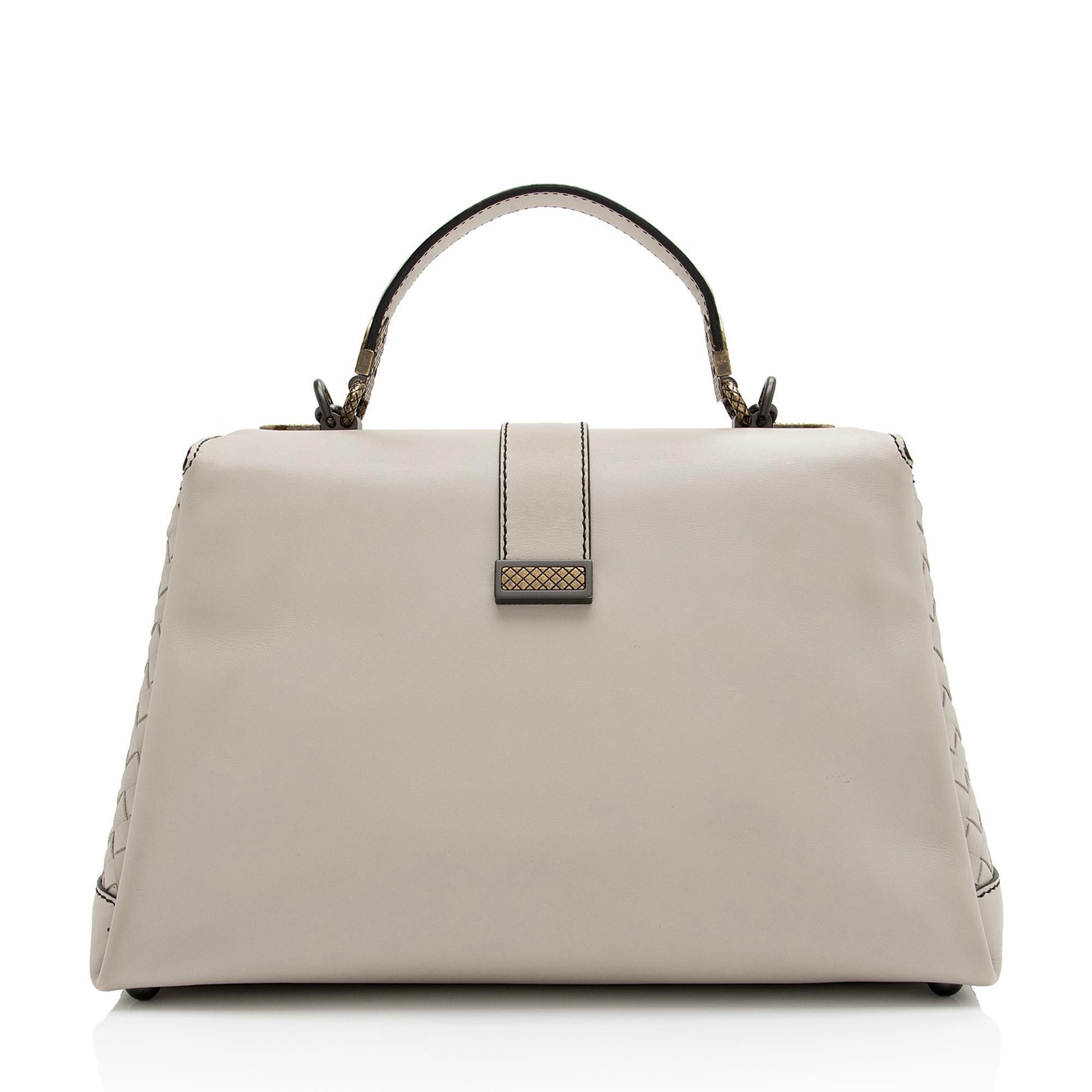 Luxury Bottega Veneta Intrecciato Nappa Leather Piazza Medium Top Handle Bag (SHF-a9Rtki)