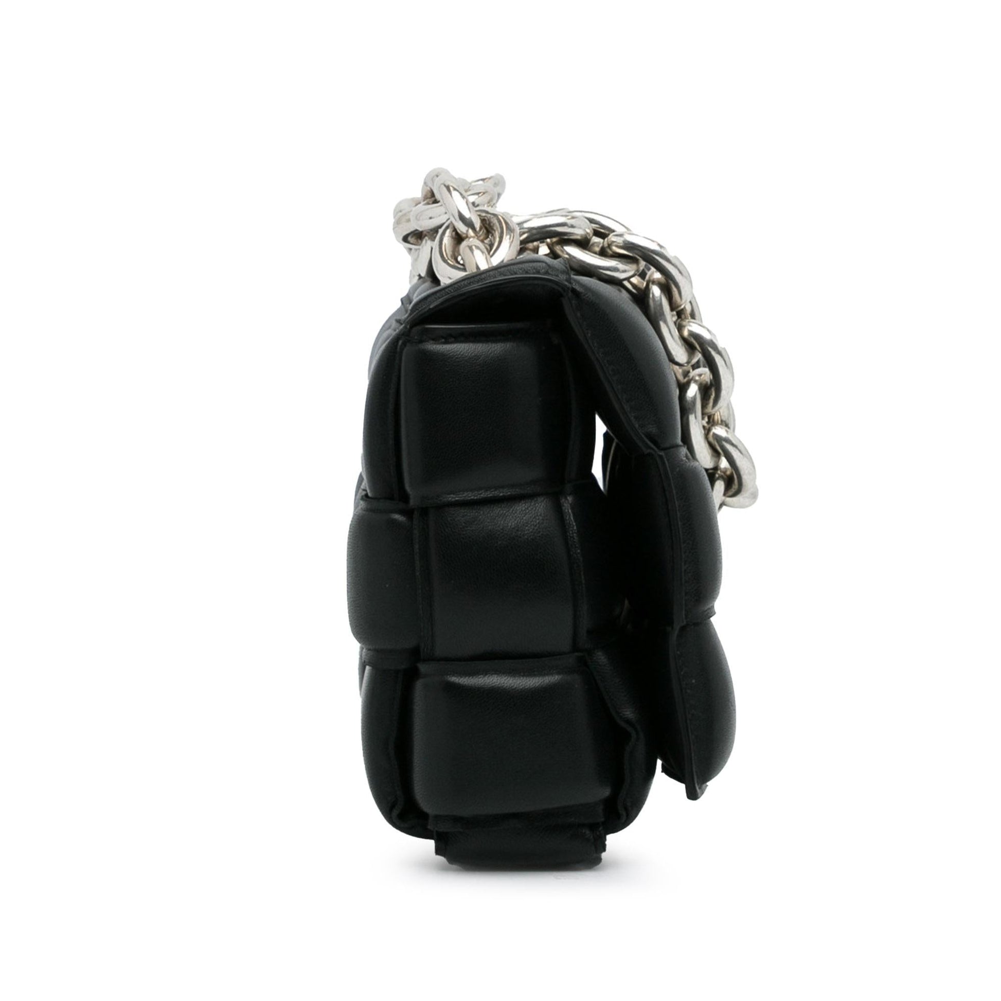 Luxury Bottega Veneta Intrecciato Padded Cassette Chain Satchel (SHG-QJfMaM)