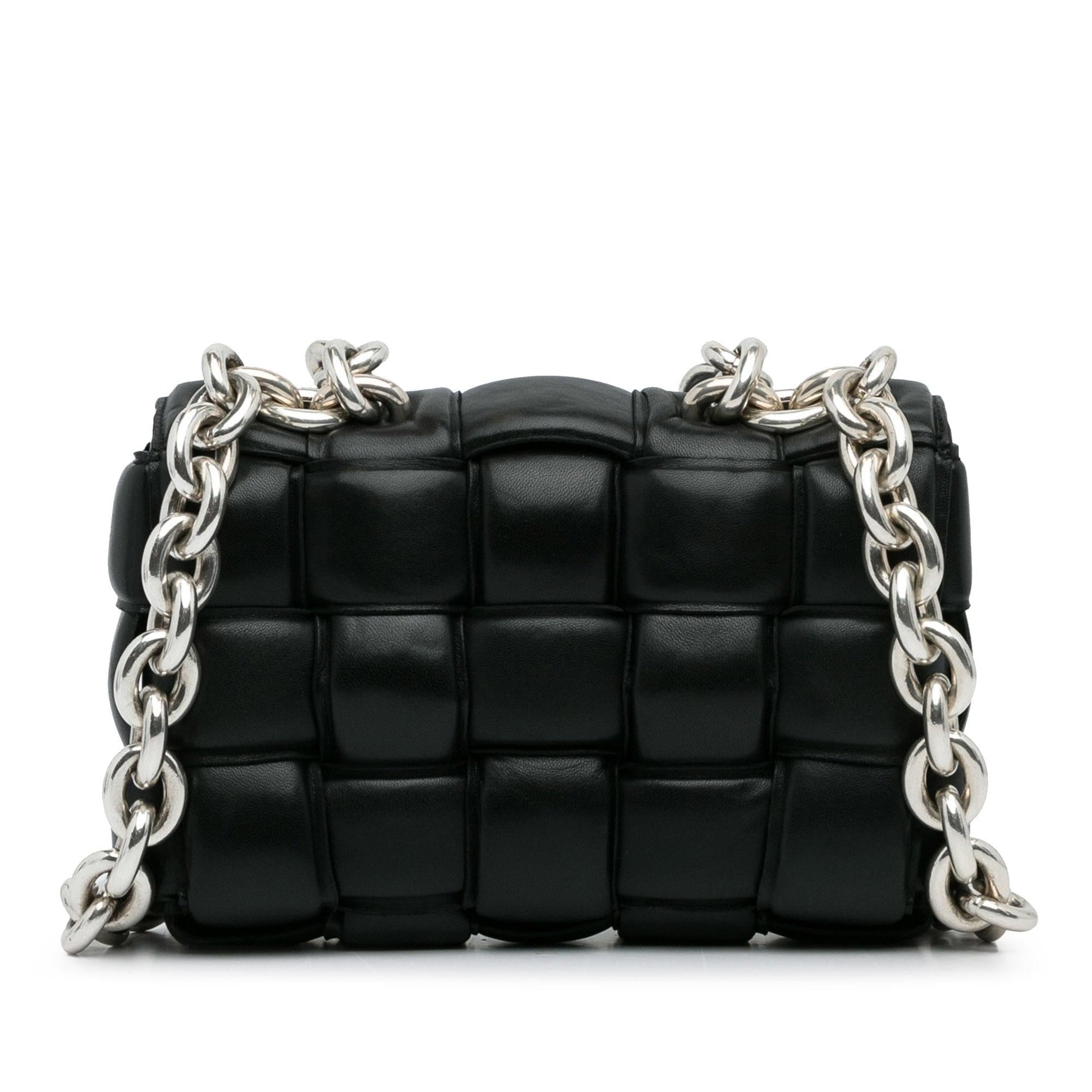 Luxury Bottega Veneta Intrecciato Padded Cassette Chain Satchel (SHG-QJfMaM)