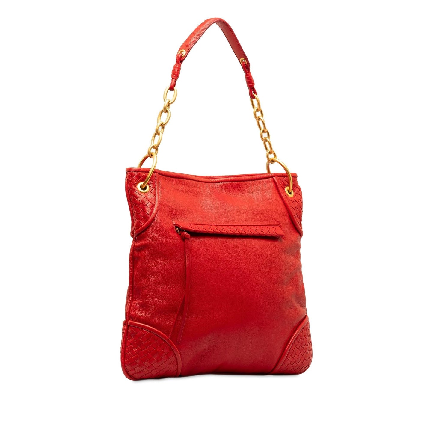 Luxury Bottega Veneta Intrecciato Trimmed Leather Shoulder Bag (SHG-3guURJ)