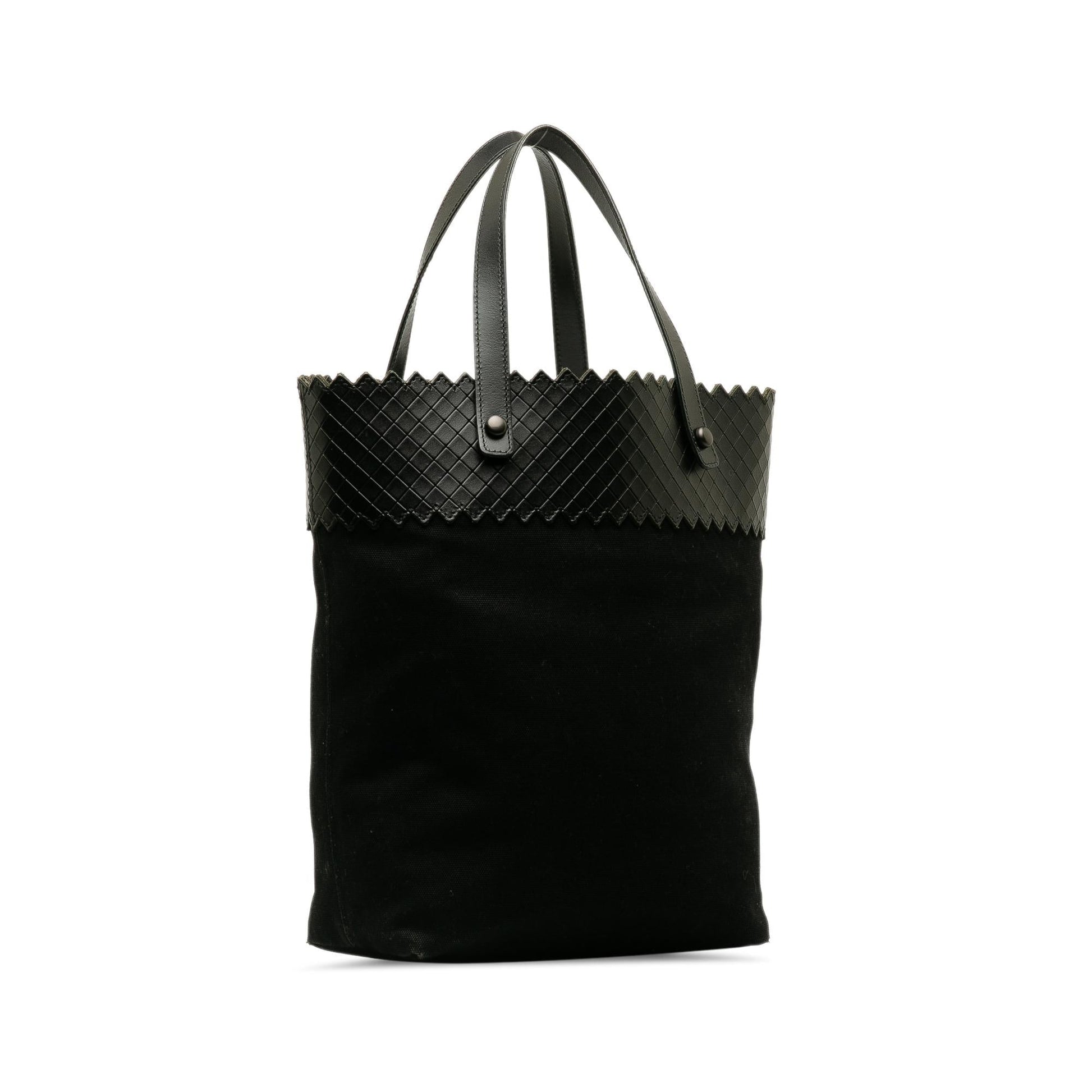 Luxury Bottega Veneta Intrecciomirage Trimmed Canvas Tote (SHG-OeLhp5)